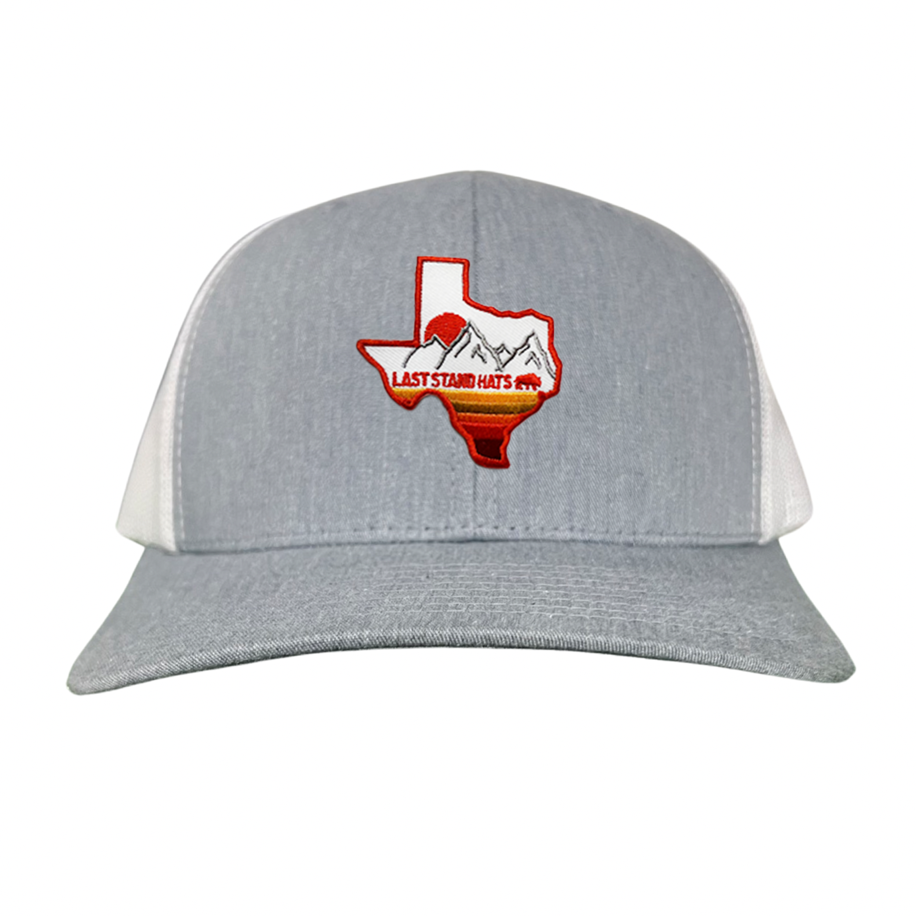 Texas Mountains Orange Rope Hat - Adjustable Trucker Cap