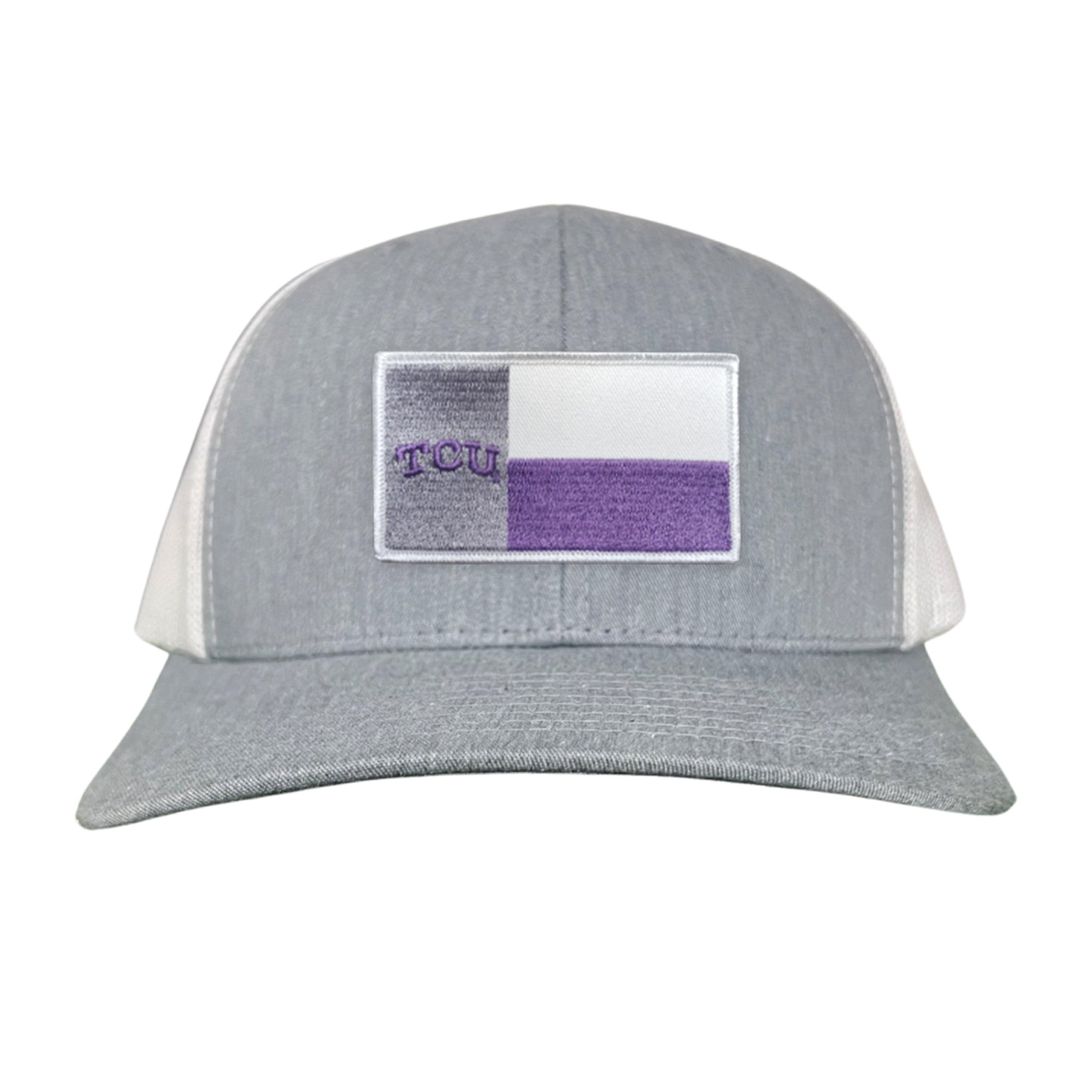 TCU Rectangle State Flag Patch Hat - Purple & White Game Day Cap