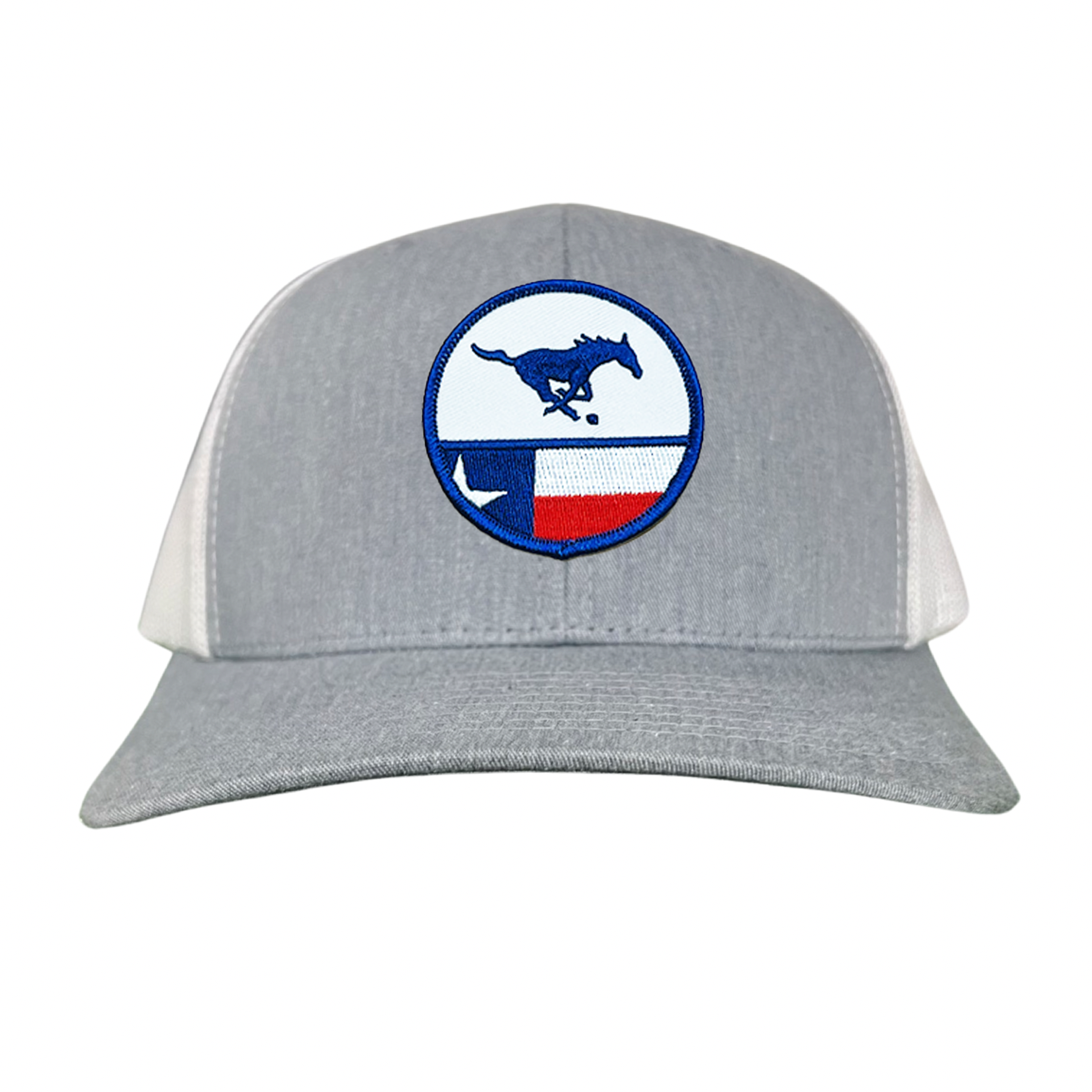 SMU Mustangs Pony Circle State Flag Patch Mesh Snapback Hat