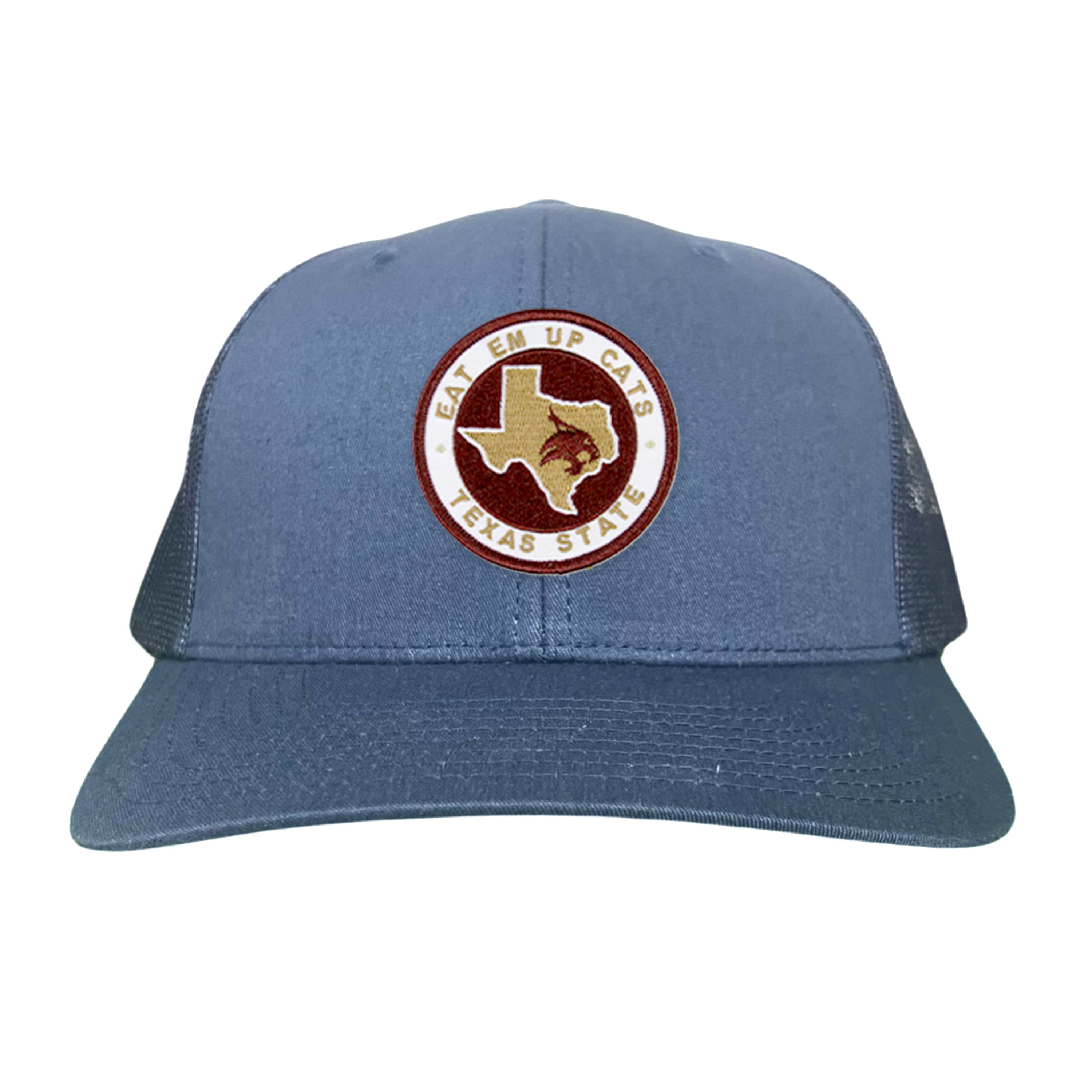Texas State Eat Em Up Cats Supercat Patch Embroidered Hat