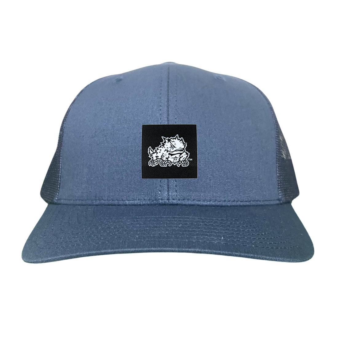 TCU Horned Frog Logo Black Label Hat - Adjustable Snapback & Trucker