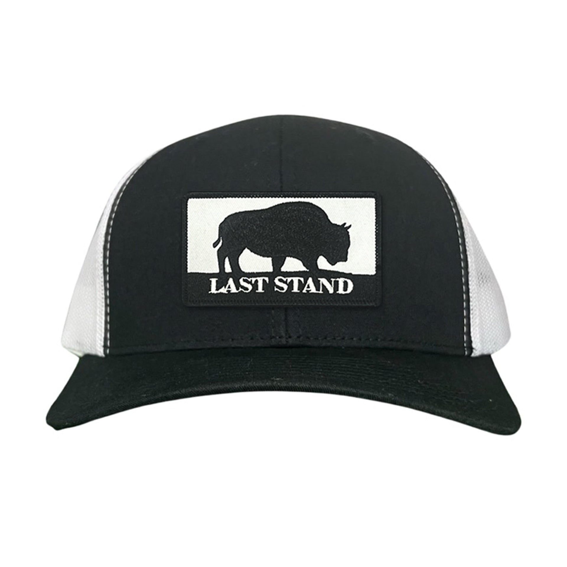 Bison Graphic Curved Bill Trucker Hat Mesh Snapback Cap