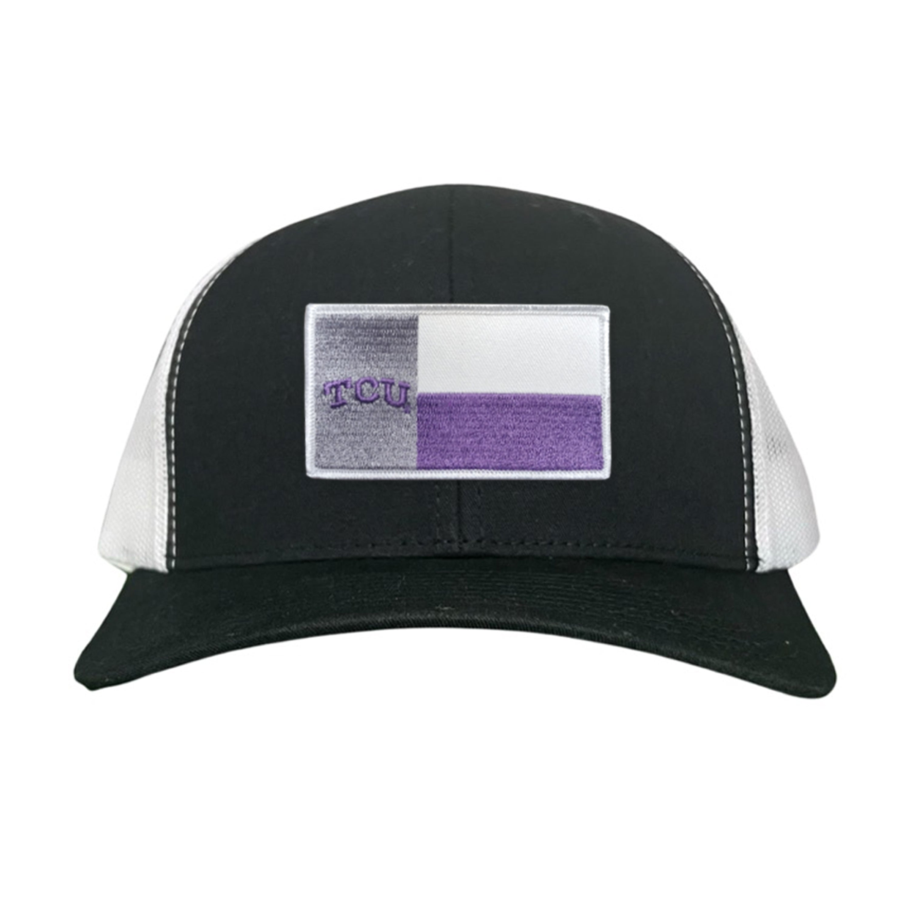 TCU Rectangle State Flag Patch Hat - Purple & White Game Day Cap