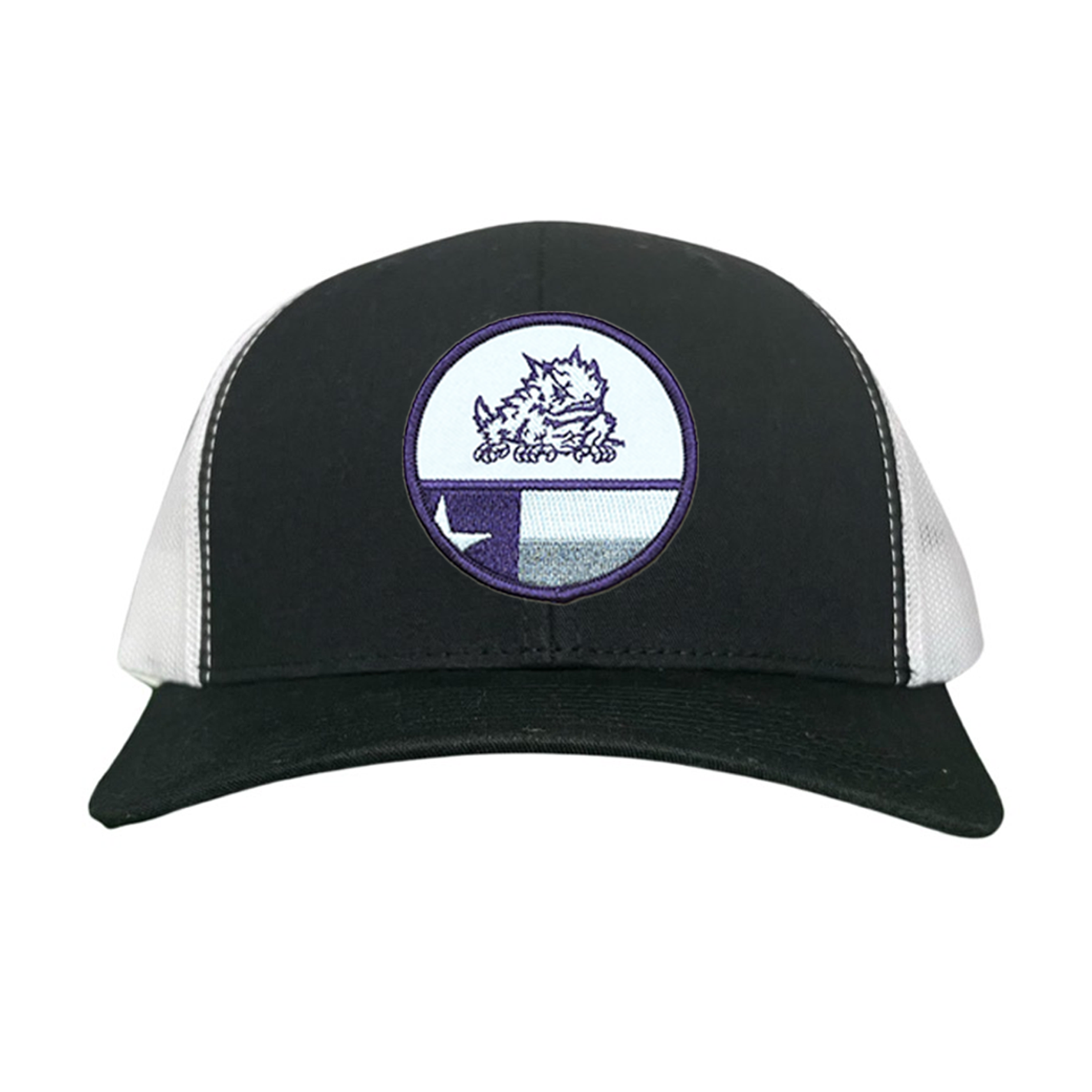 TCU Circle Horned Frog w/h State Flag / Hats / TCU034 / 248 / MM