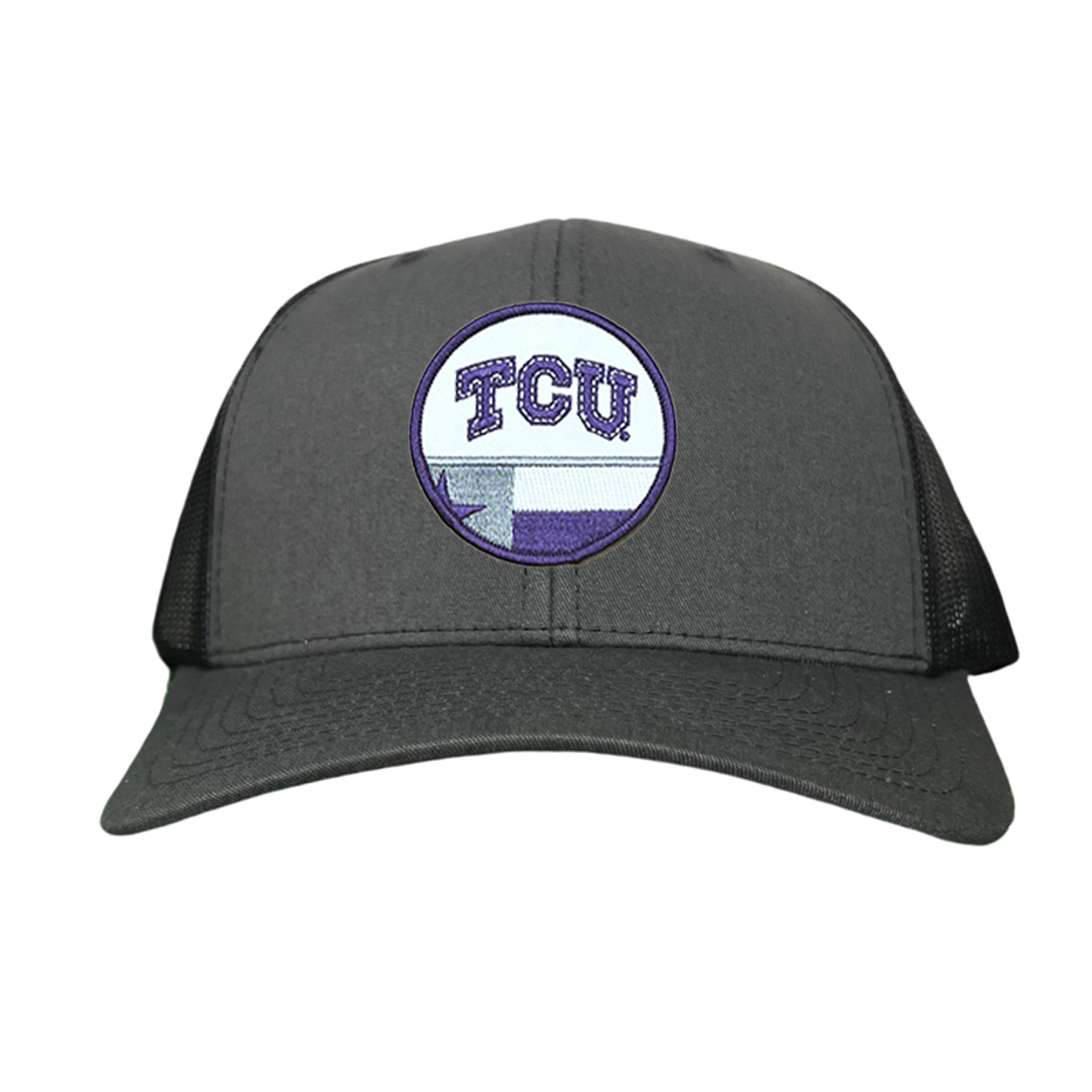 TCU Logo and Texas State Flag Patch Baseball Hat