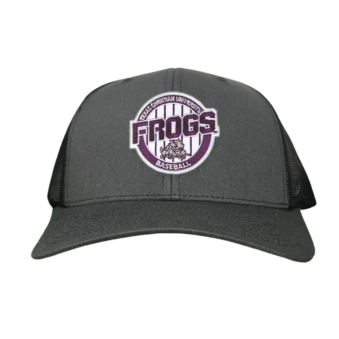 TCU Horned Frogs Pinstripe Circle Baseball Cap - Snapback & Dad Hat