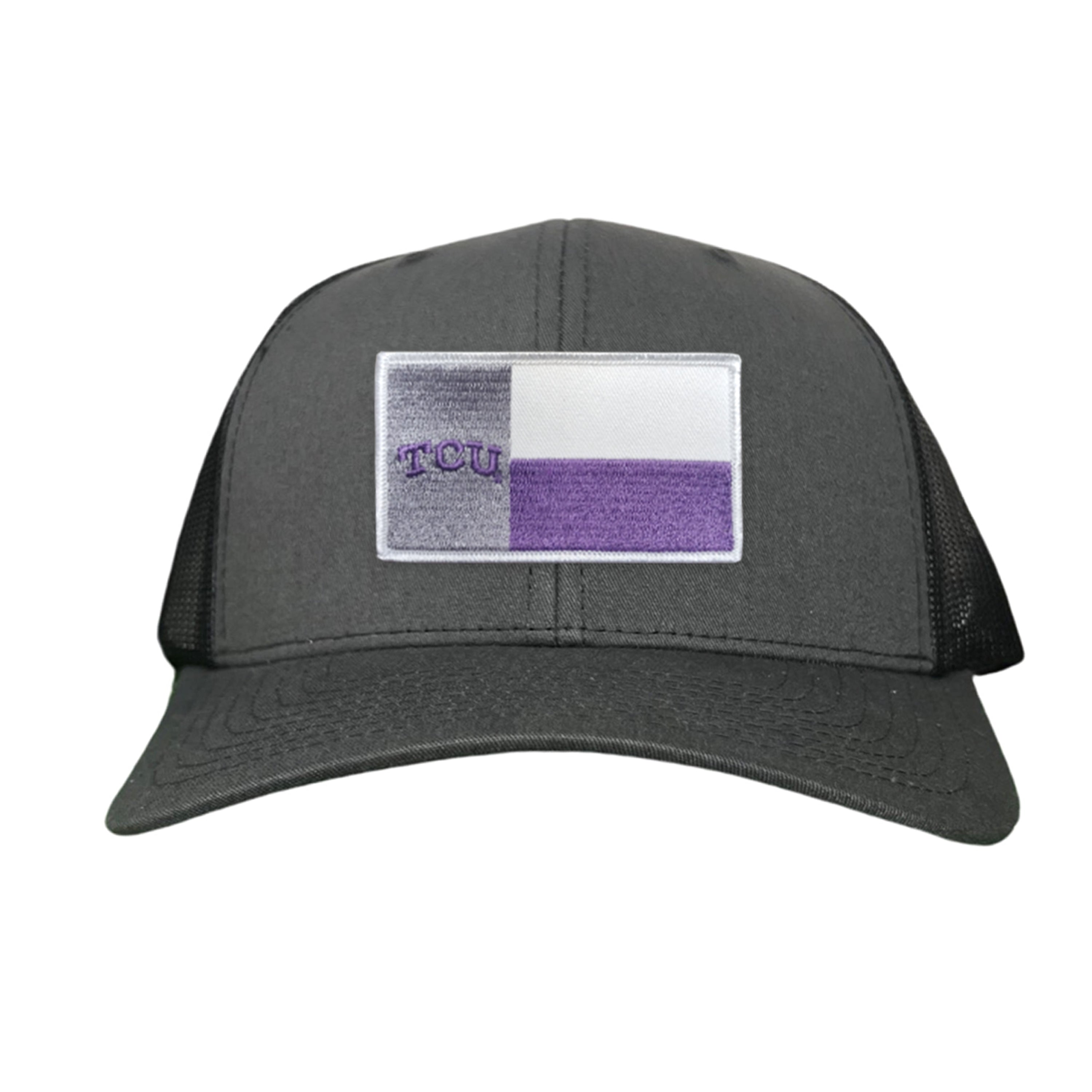 TCU Rectangle State Flag Patch Hat - Purple & White Game Day Cap