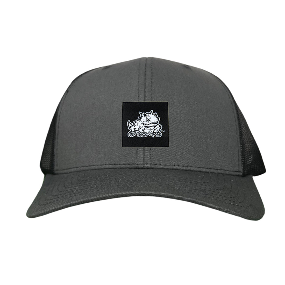 TCU Horned Frog Logo Black Label Hat - Adjustable Snapback & Trucker