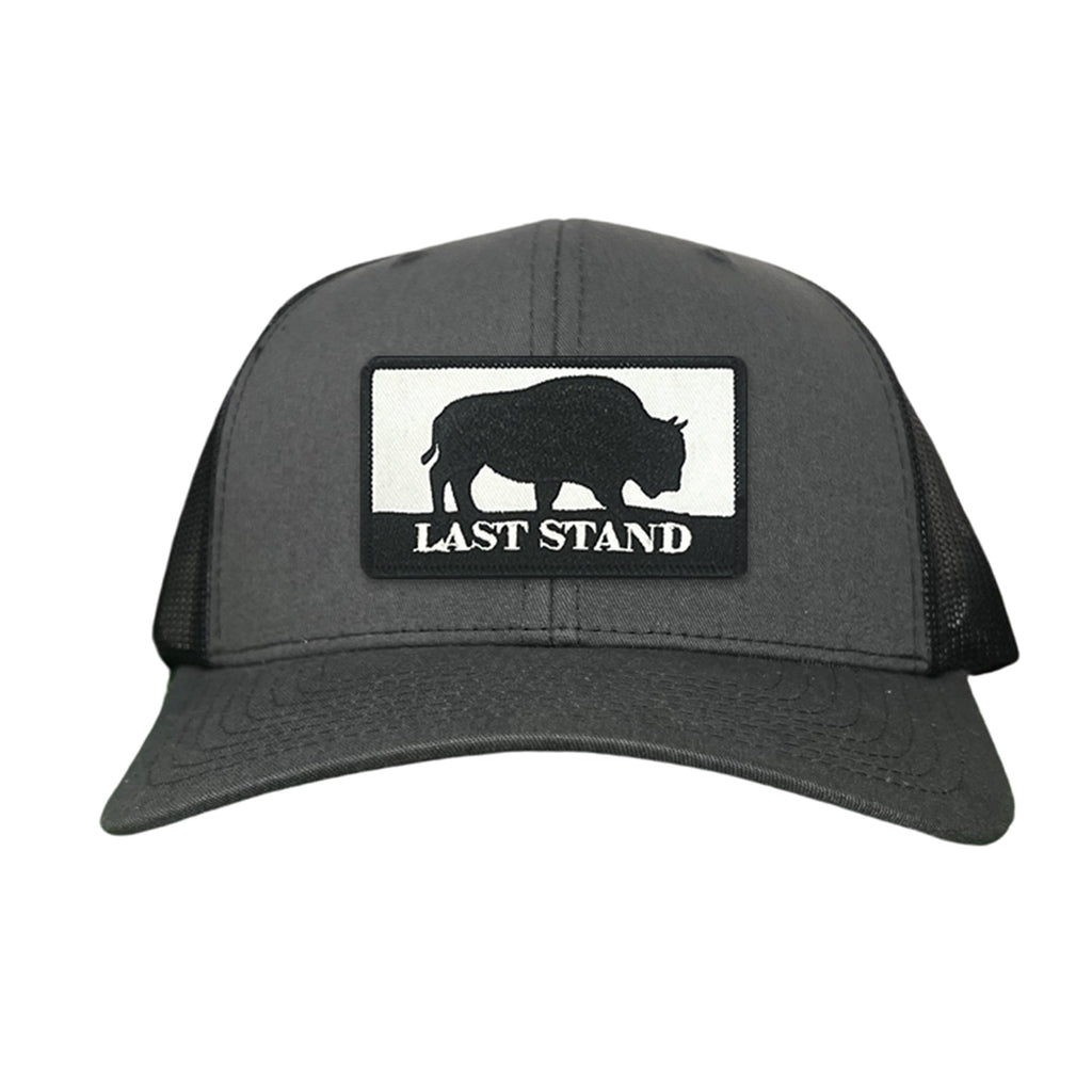 Bison Graphic Curved Bill Trucker Hat Mesh Snapback Cap