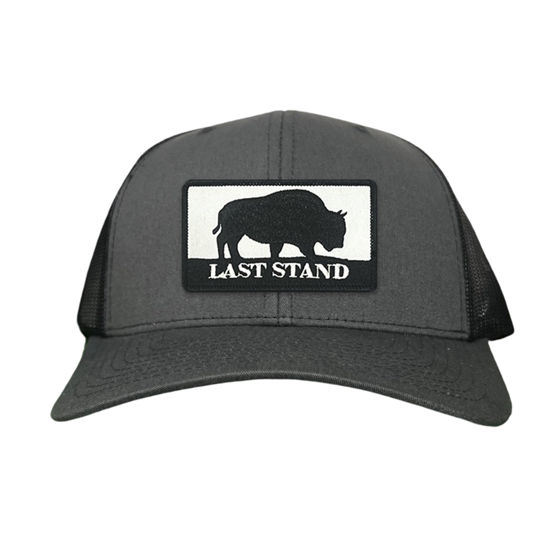 Bison Graphic Curved Bill Trucker Hat Mesh Snapback Cap
