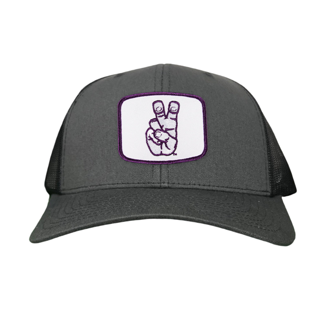 TCU Horned Frogs Frog Hand Mesh Snapback Hat Curved Bill