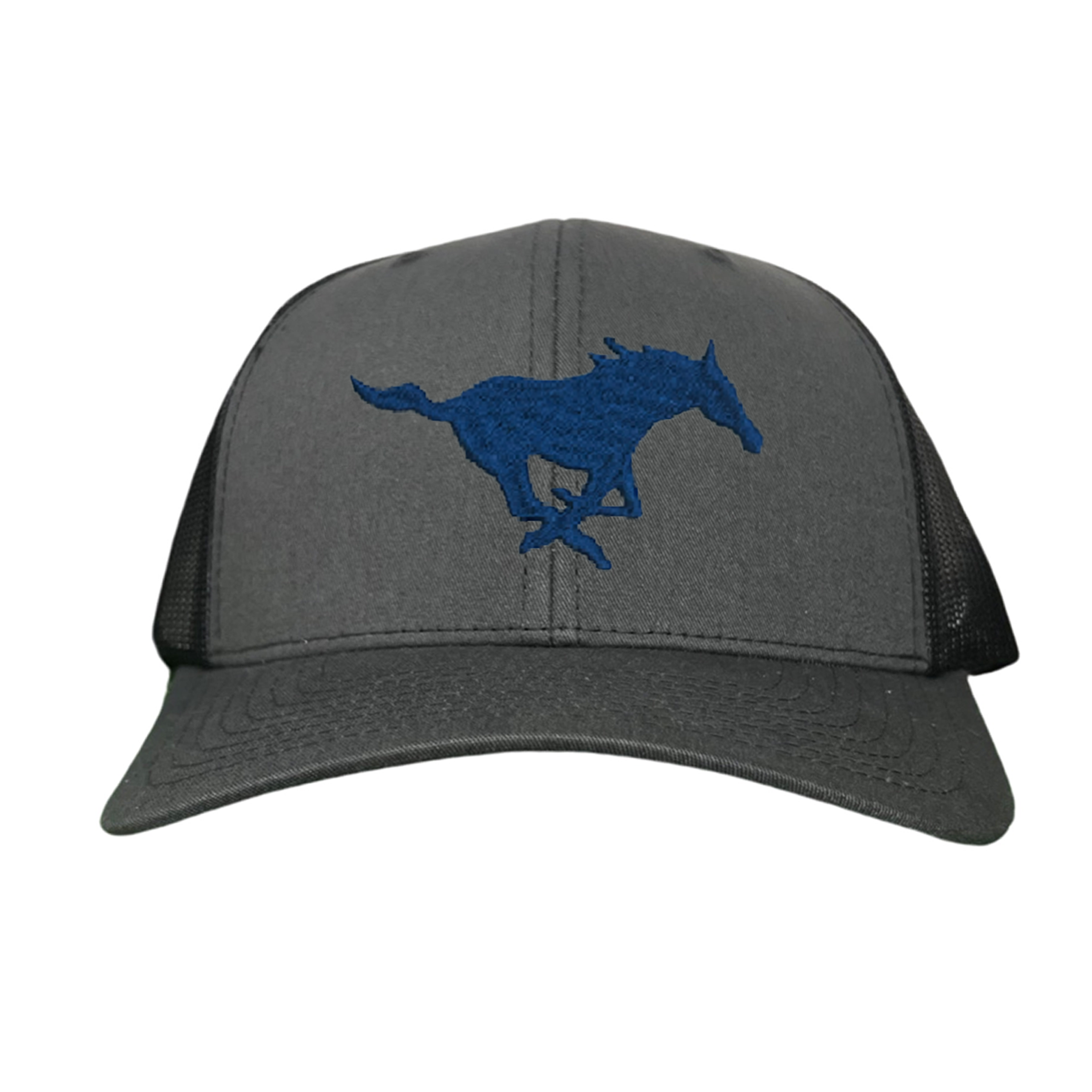 SMU Mustang Embroidered Snapback Hat - Collegiate Team Apparel