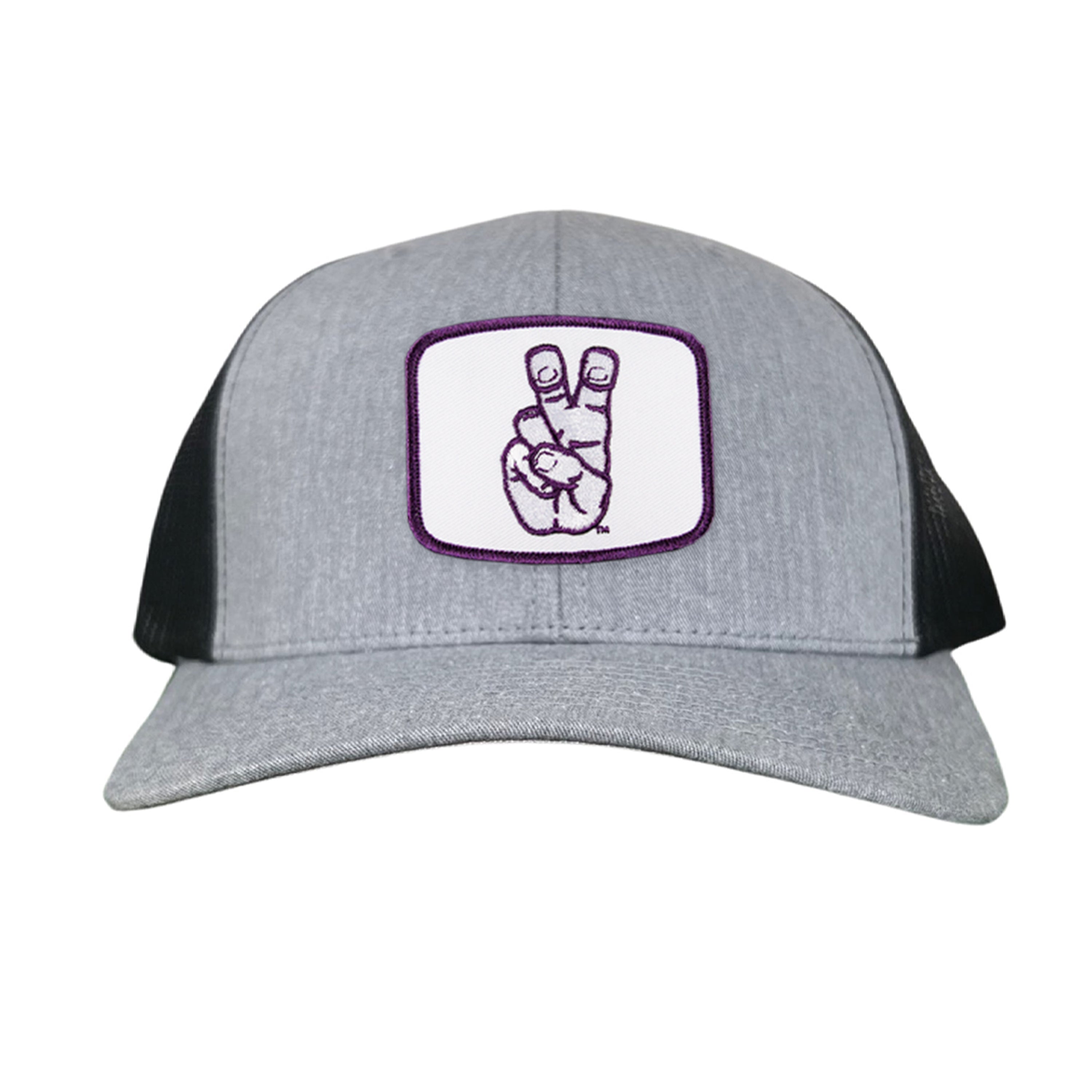 TCU Horned Frogs Frog Hand Mesh Snapback Hat Curved Bill