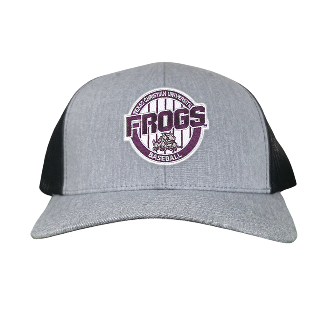 TCU Horned Frogs Pinstripe Circle Baseball Cap - Snapback & Dad Hat