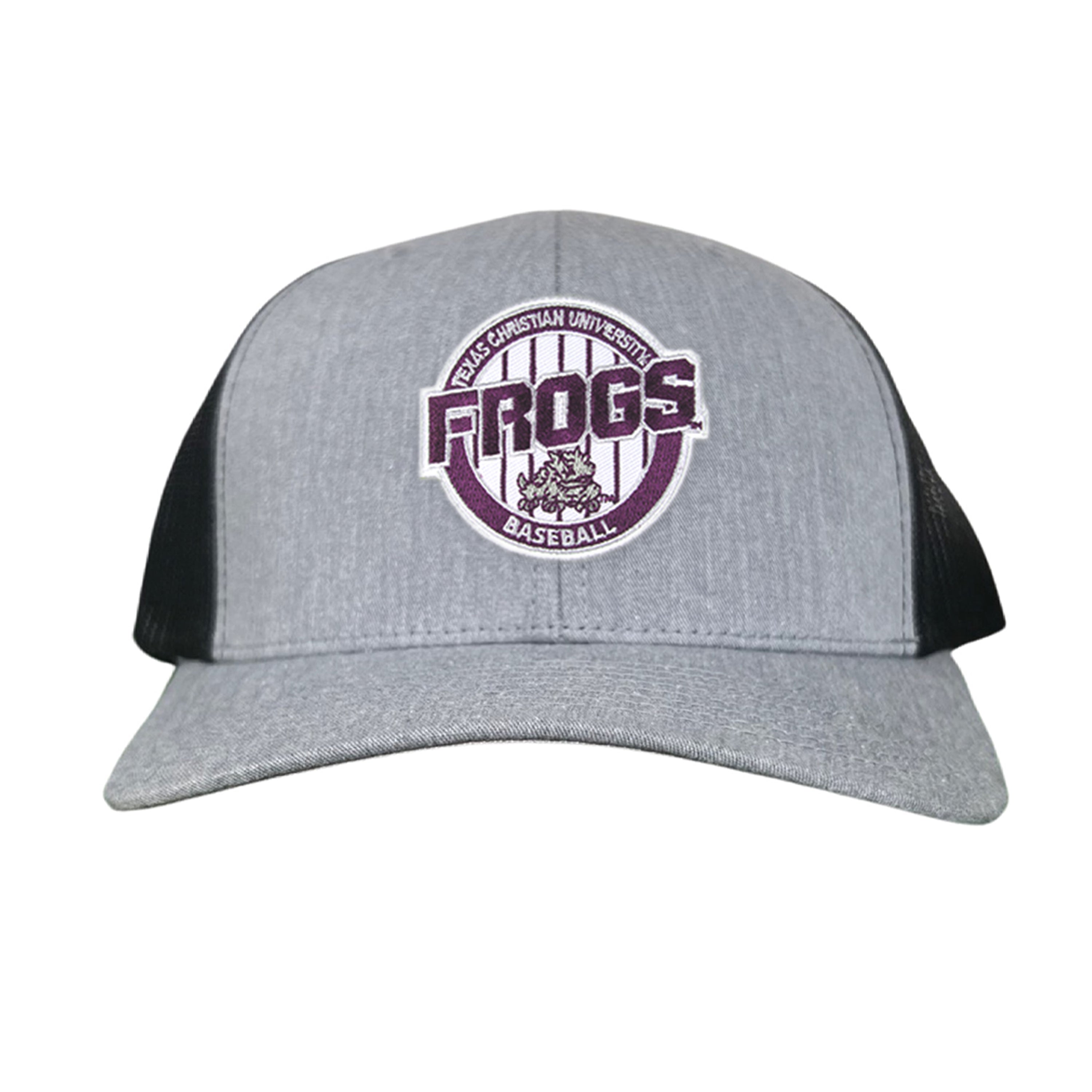 TCU Horned Frogs Pinstripe Circle Baseball Cap - Snapback & Dad Hat