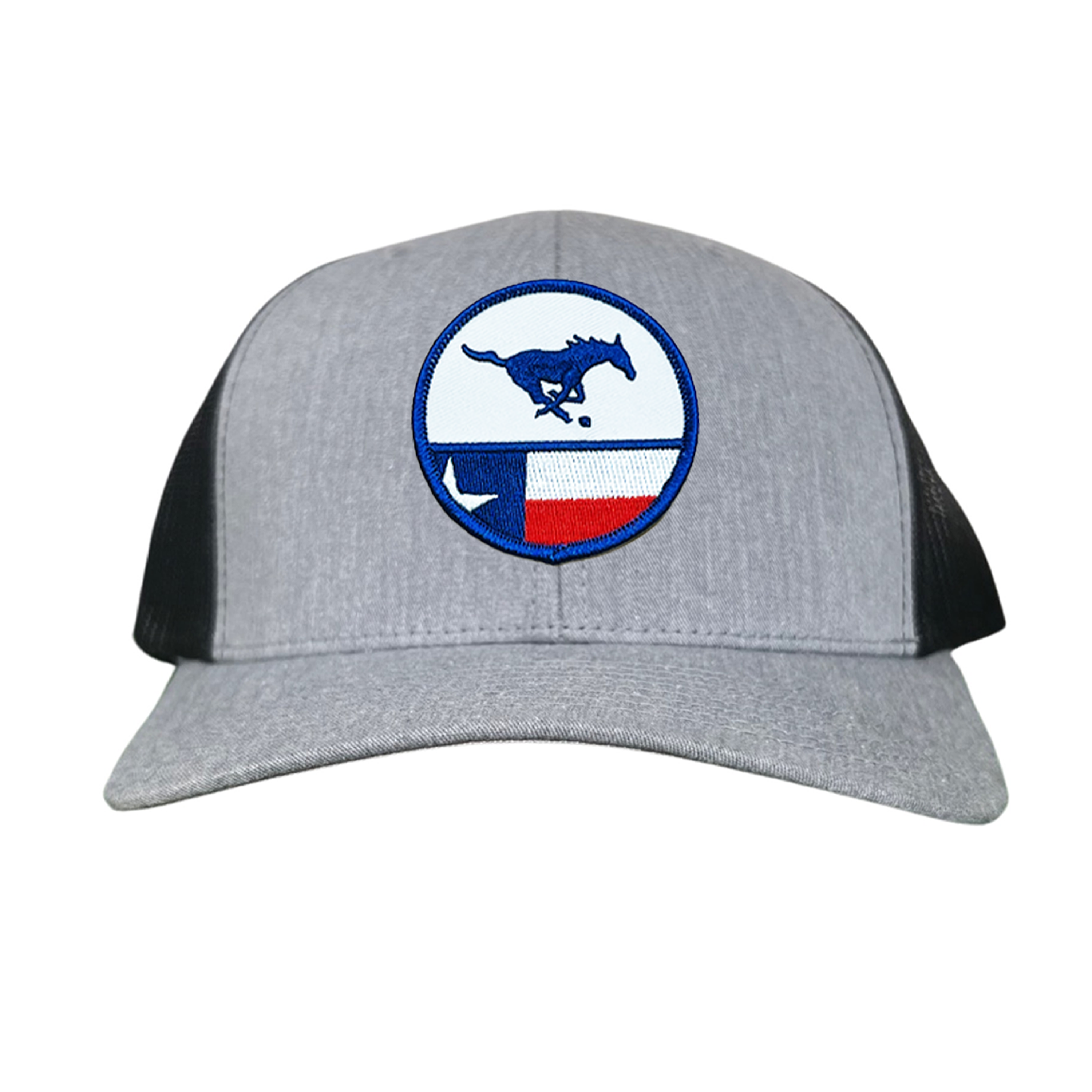 SMU Mustangs Pony Circle State Flag Patch Mesh Snapback Hat