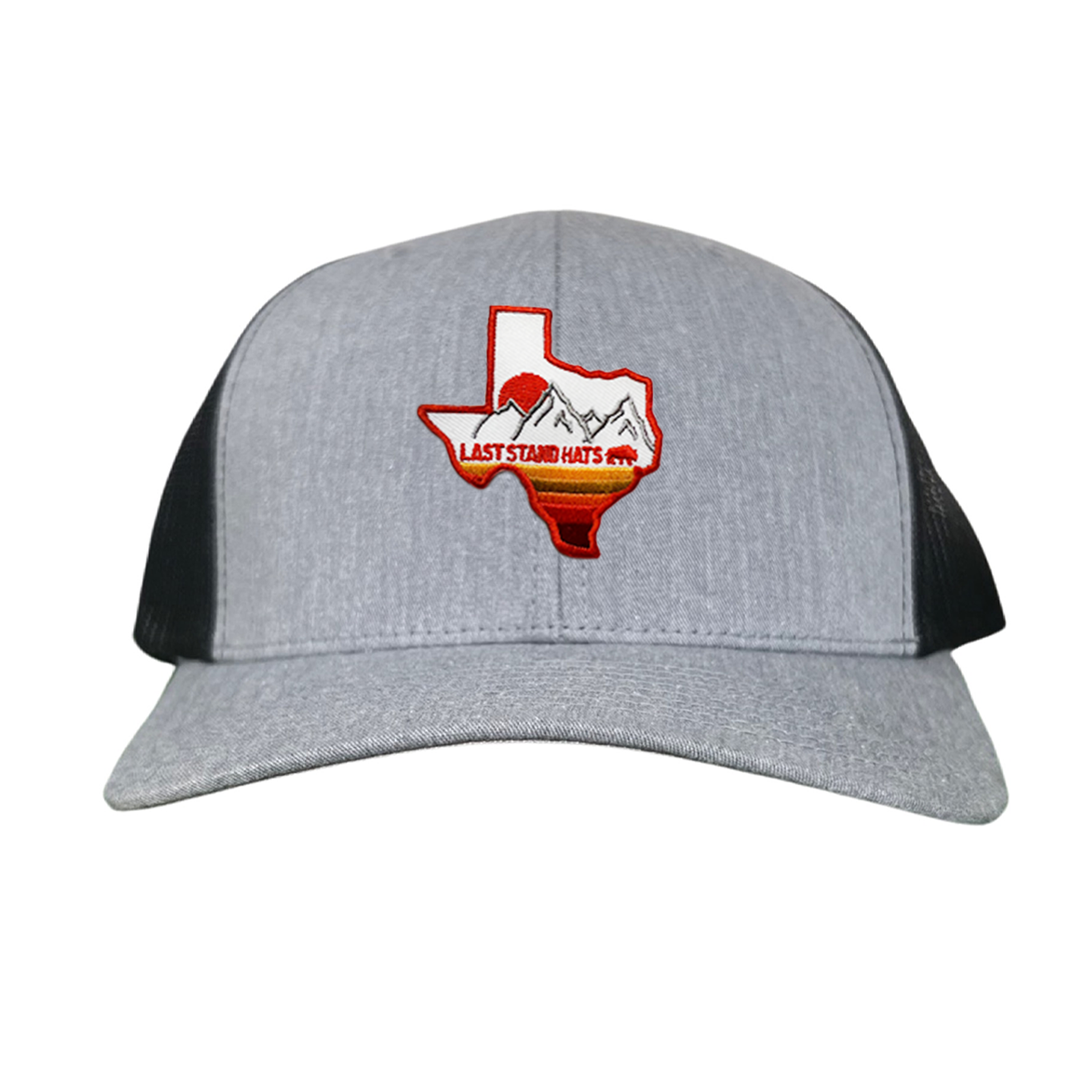 Texas Mountains Orange Rope Hat - Adjustable Trucker Cap