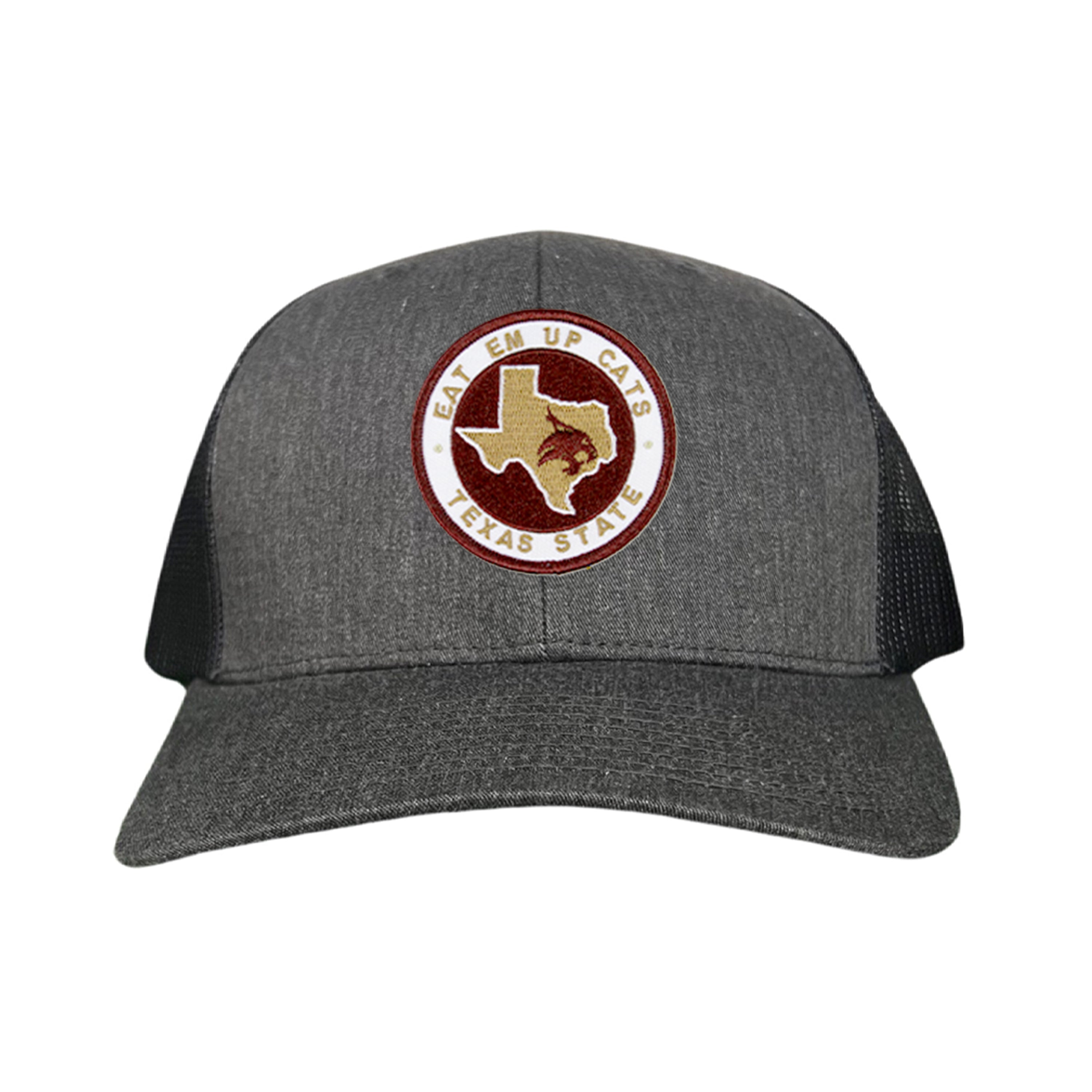 Texas State Eat Em Up Cats Supercat Patch Embroidered Hat