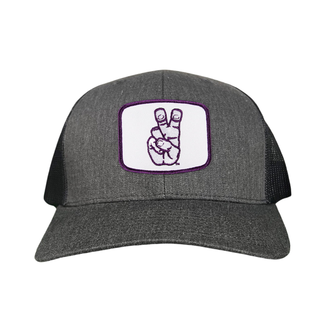 TCU Horned Frogs Frog Hand Mesh Snapback Hat Curved Bill