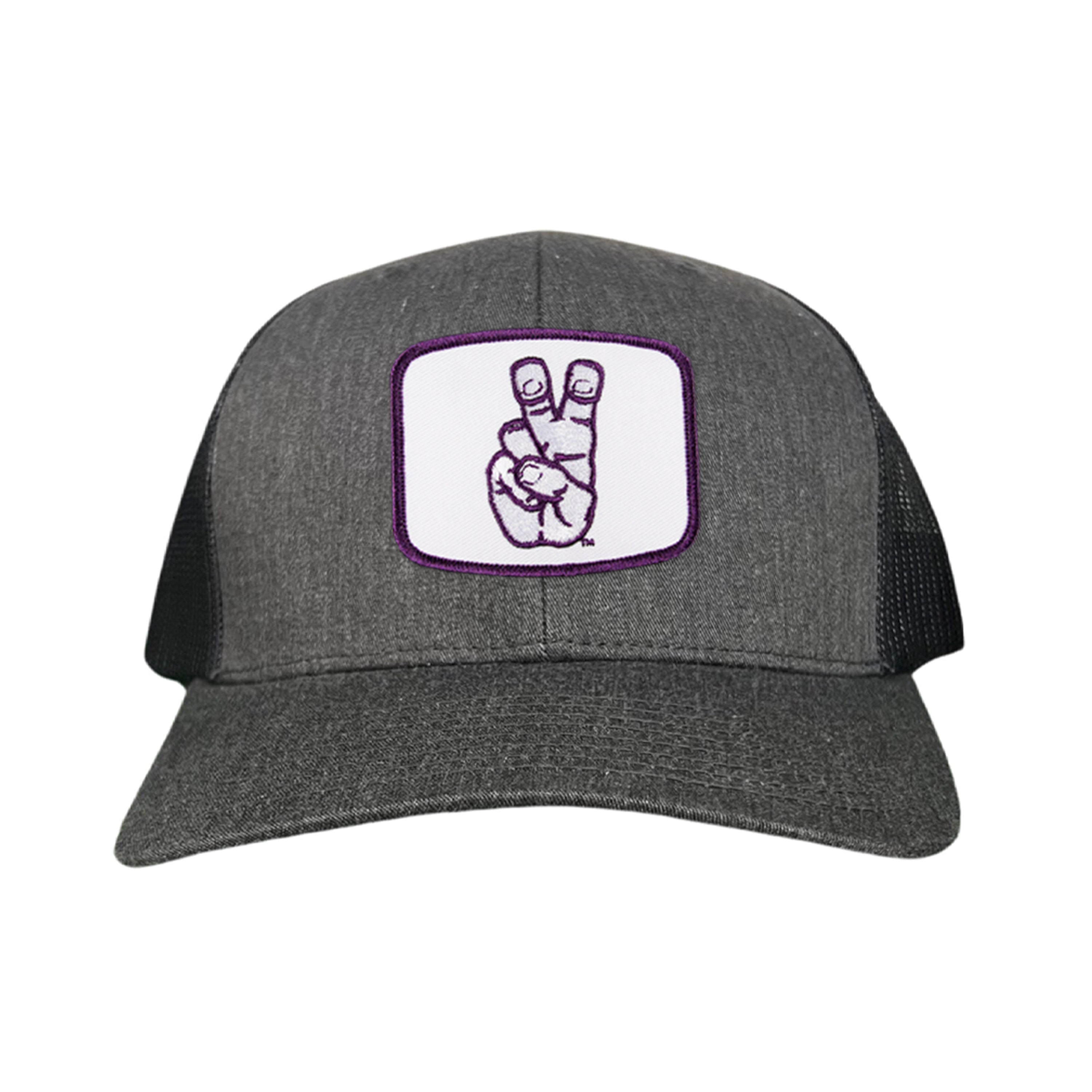 TCU Horned Frogs Frog Hand Mesh Snapback Hat Curved Bill