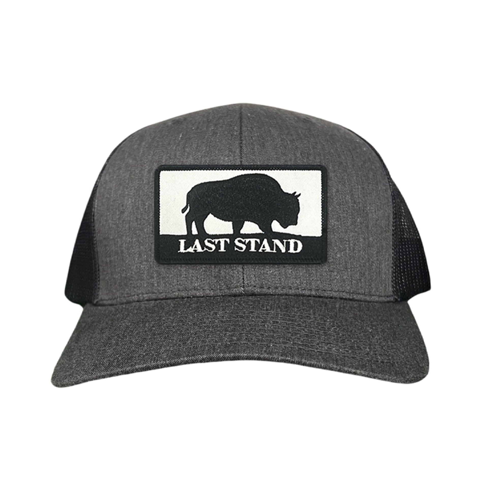 Bison Graphic Curved Bill Trucker Hat Mesh Snapback Cap