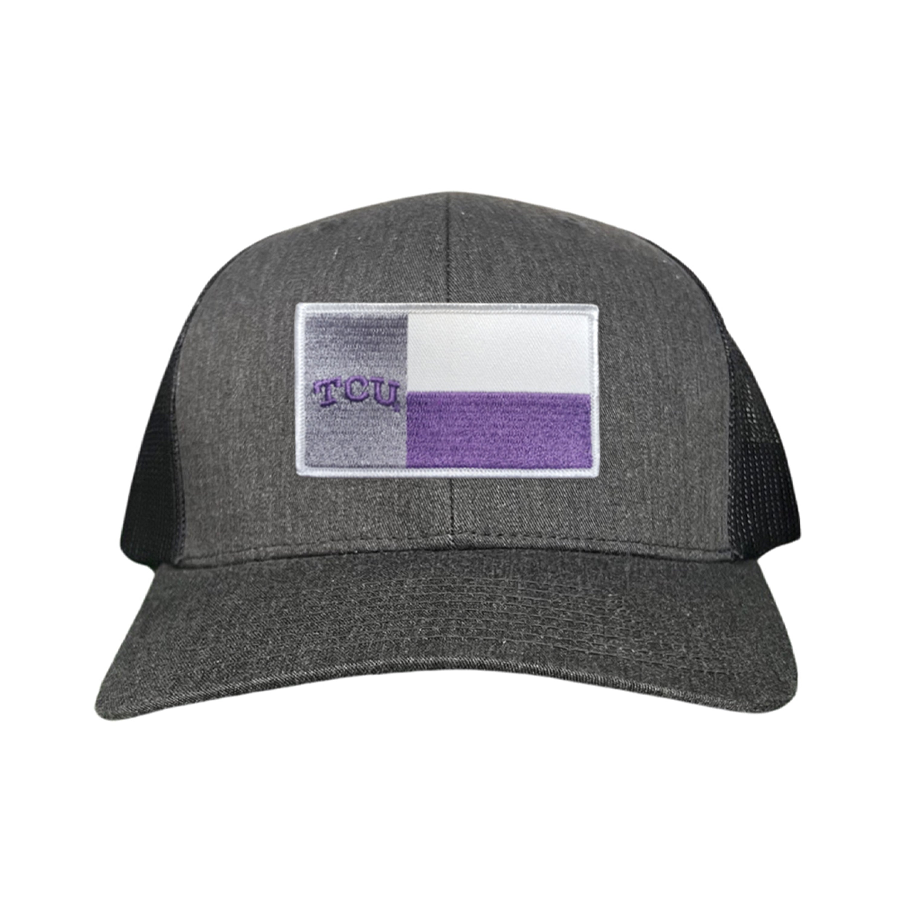 TCU Rectangle State Flag Patch Hat - Purple & White Game Day Cap