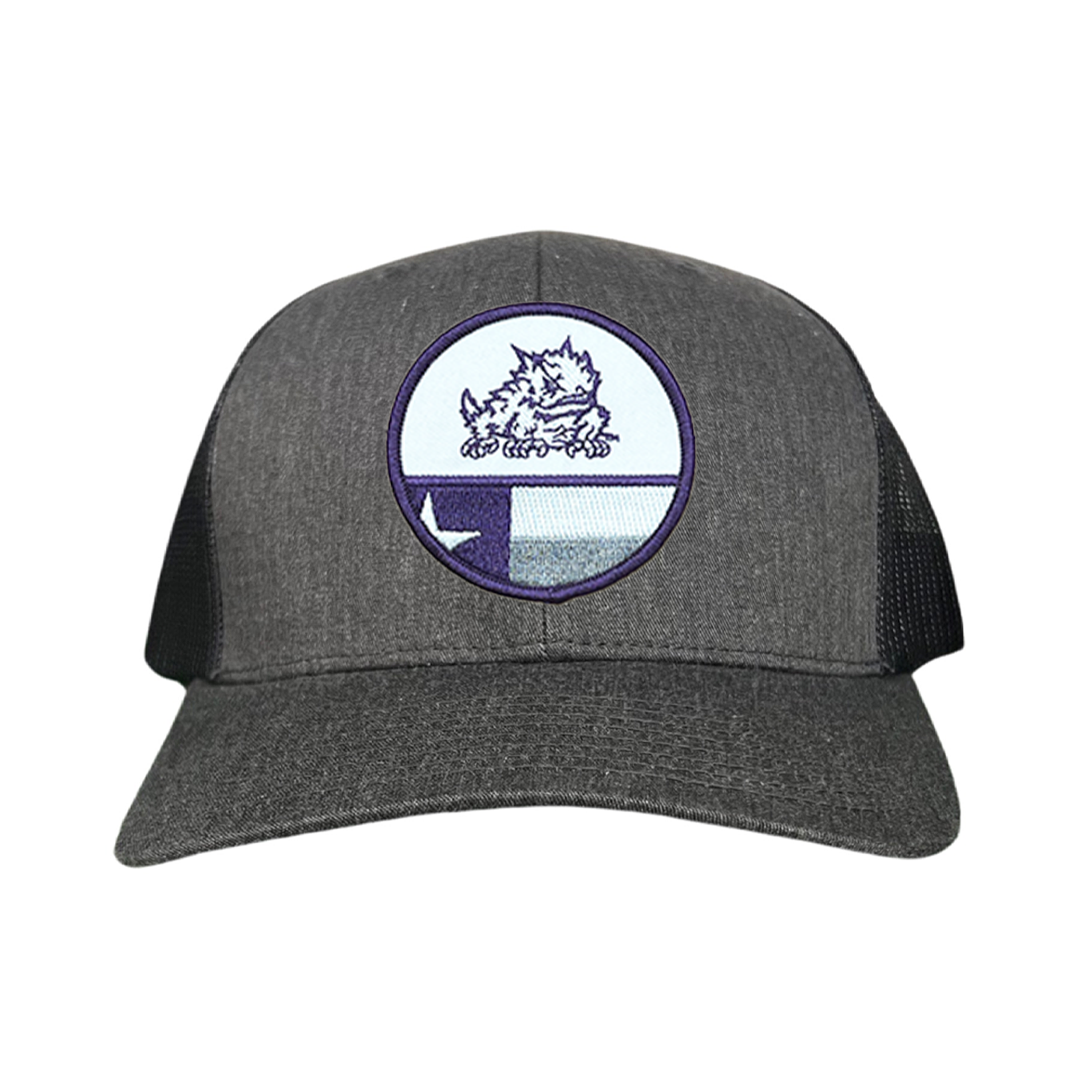 TCU Circle Horned Frog w/h State Flag / Hats / TCU034 / 248 / MM