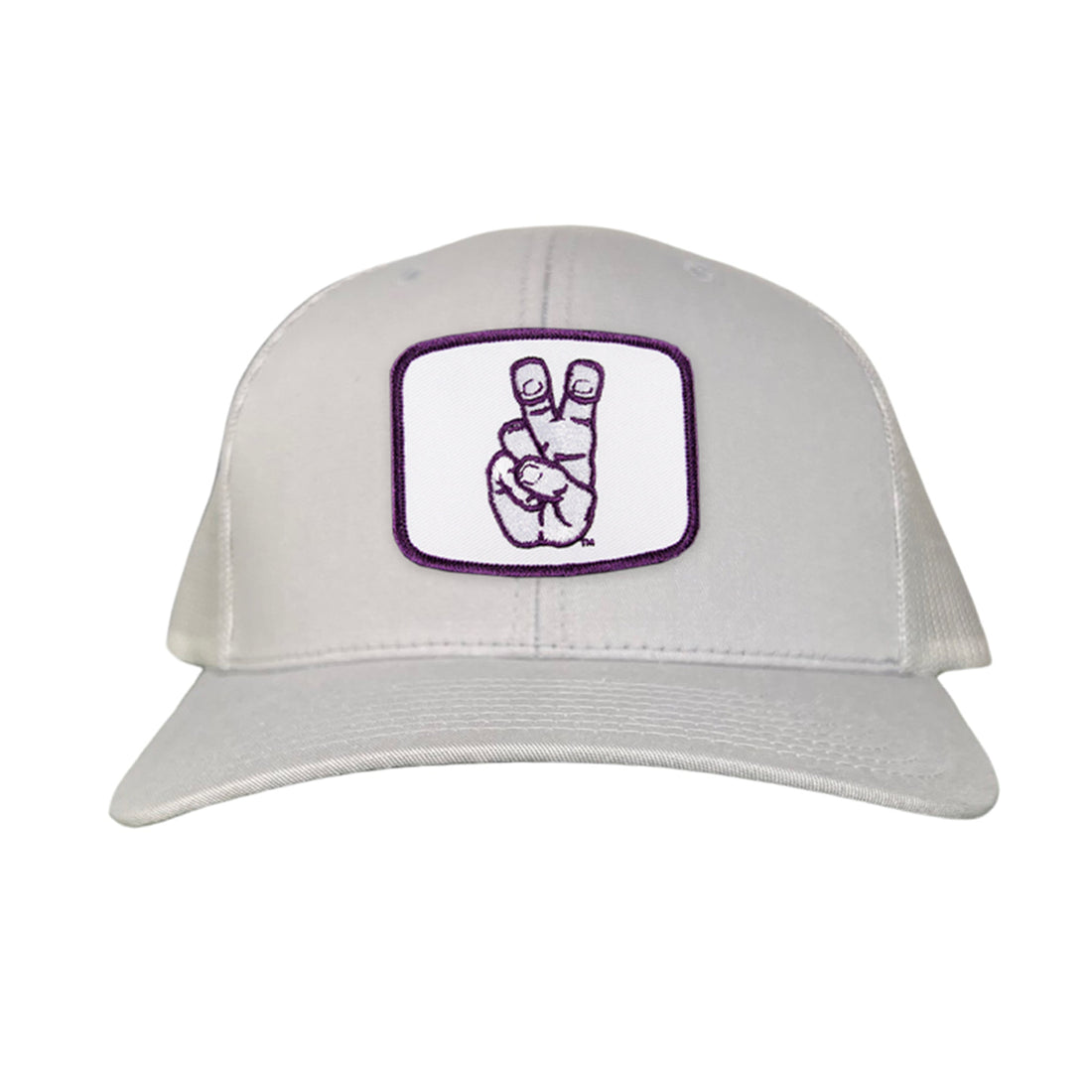 TCU Horned Frogs Frog Hand Mesh Snapback Hat Curved Bill