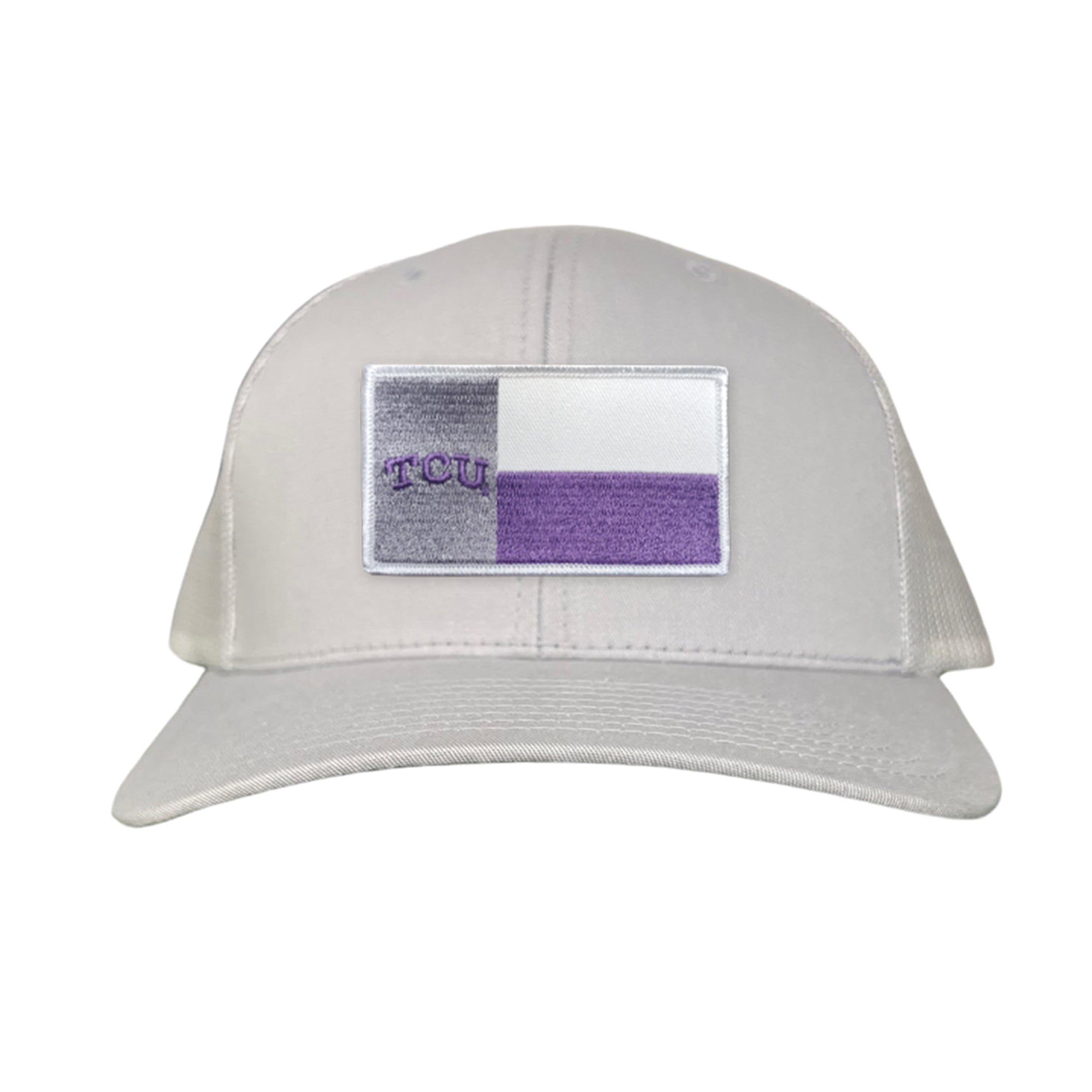 TCU Rectangle State Flag Patch Hat - Purple & White Game Day Cap
