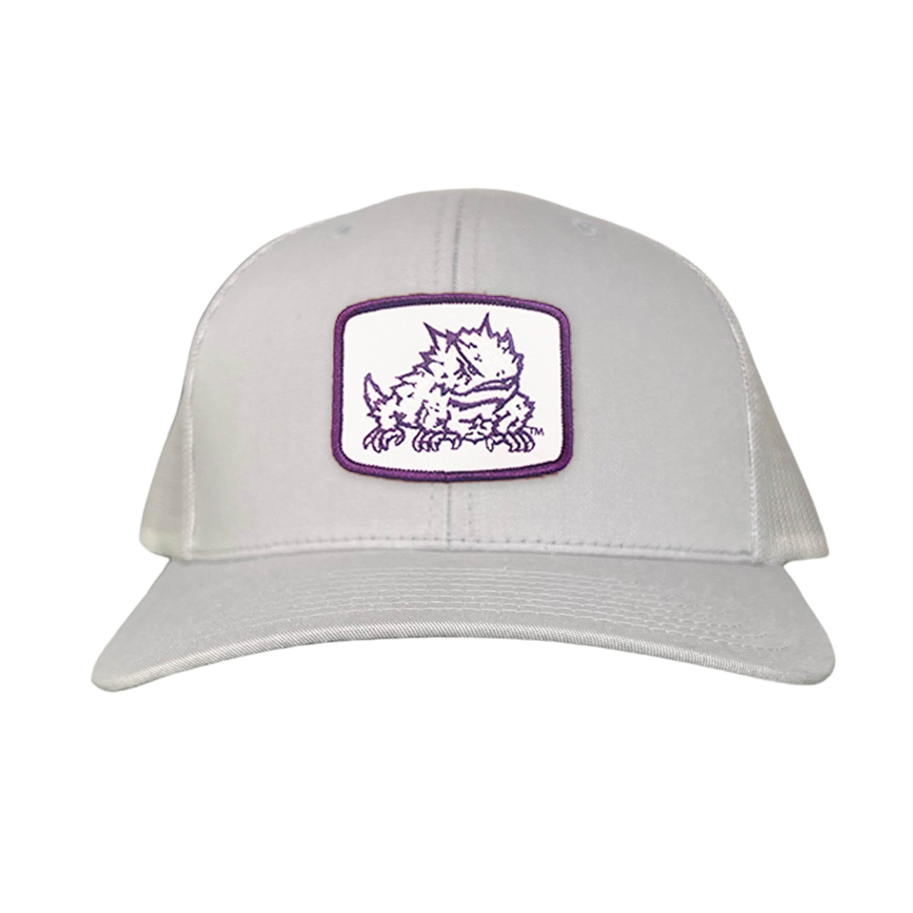 TCU Horned Frogs Square Patch Mesh Back Curved Bill Snapback Cap