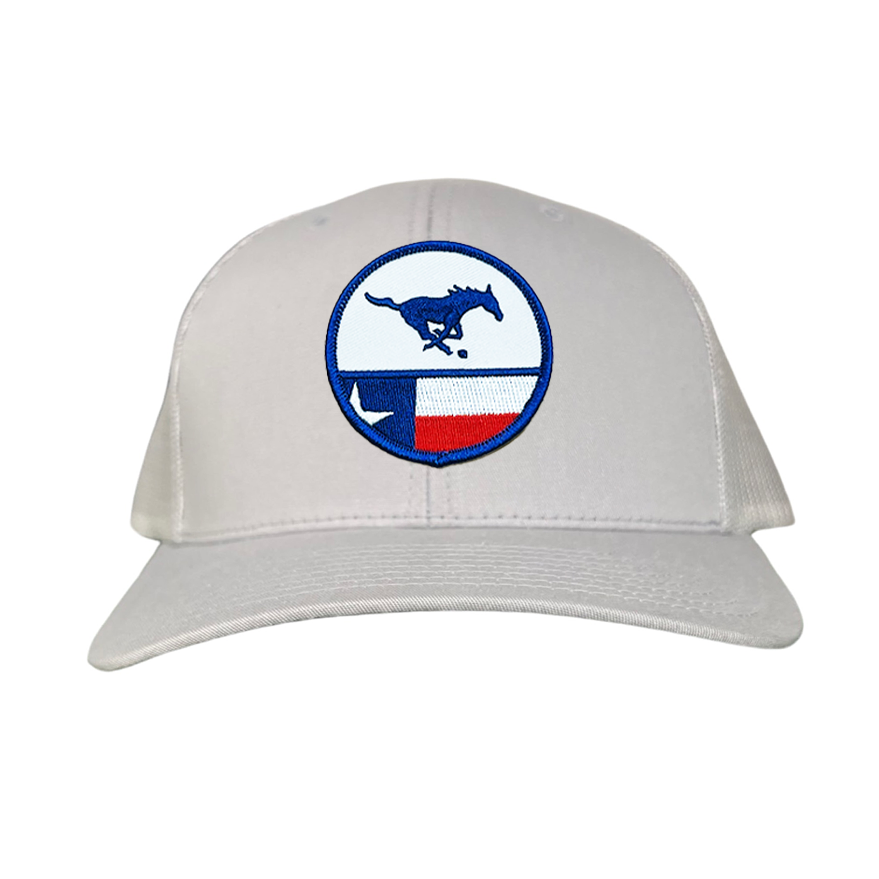 SMU Mustangs Pony Circle State Flag Patch Mesh Snapback Hat
