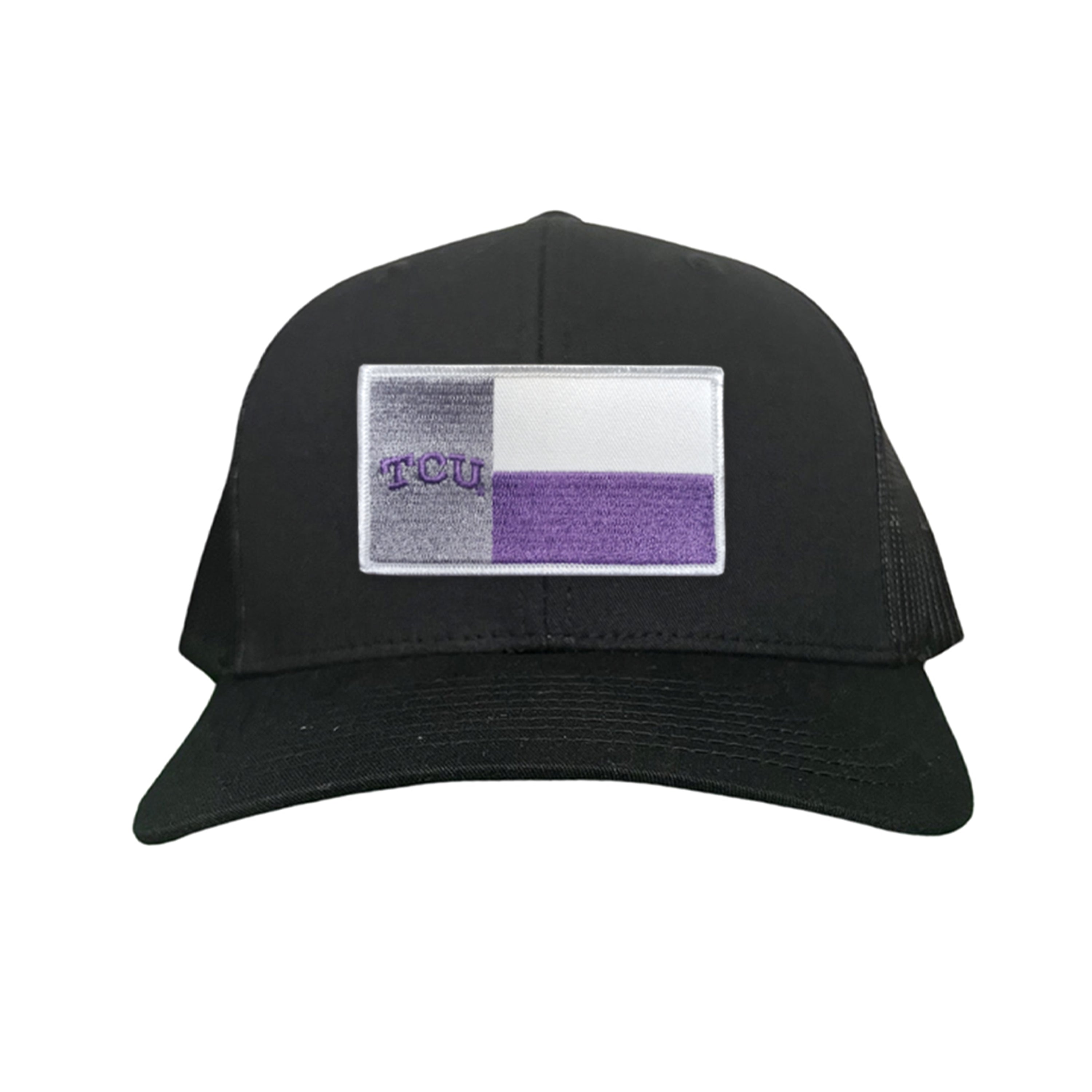 TCU Rectangle State Flag Patch Hat - Purple & White Game Day Cap