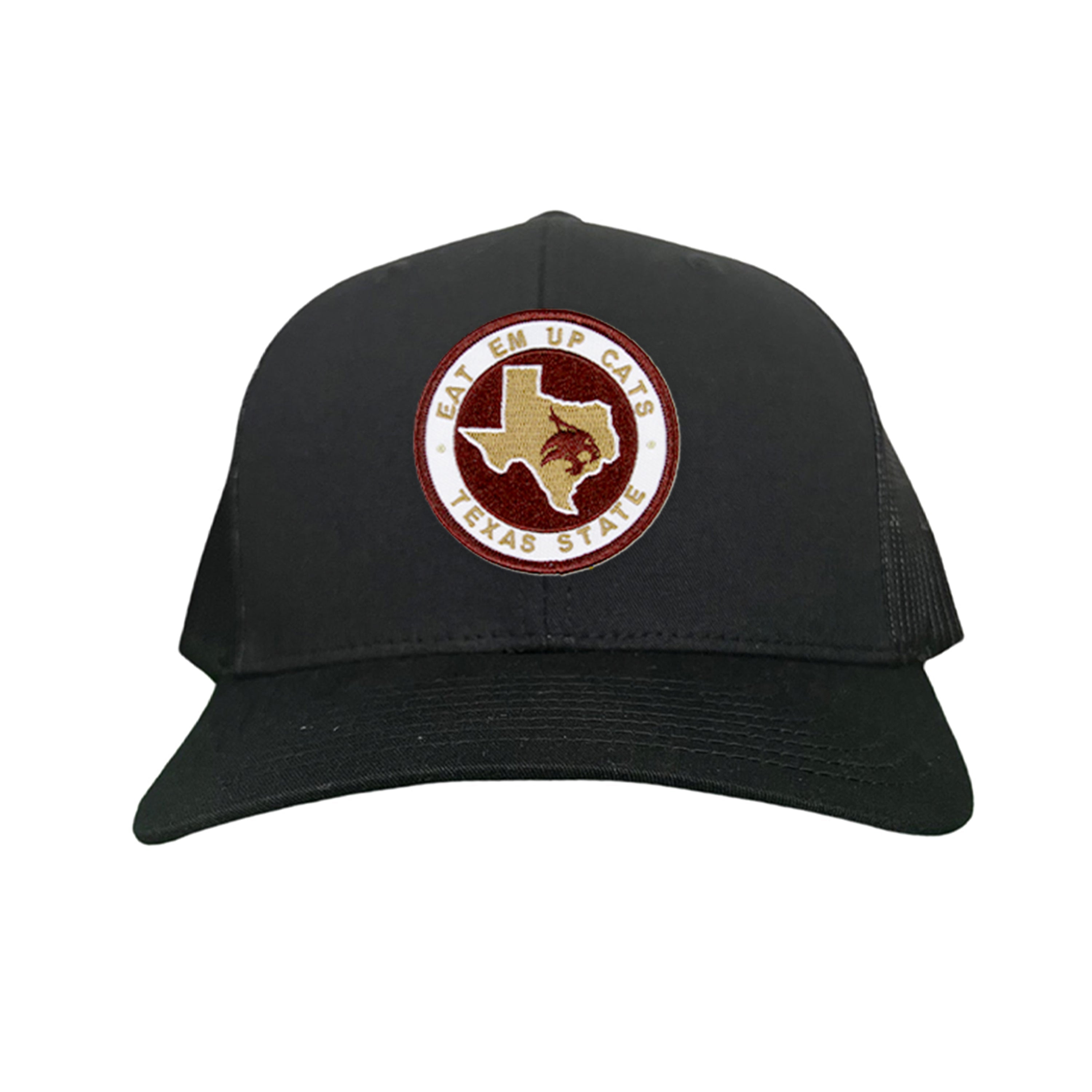 Texas State Eat Em Up Cats Supercat Patch Embroidered Hat