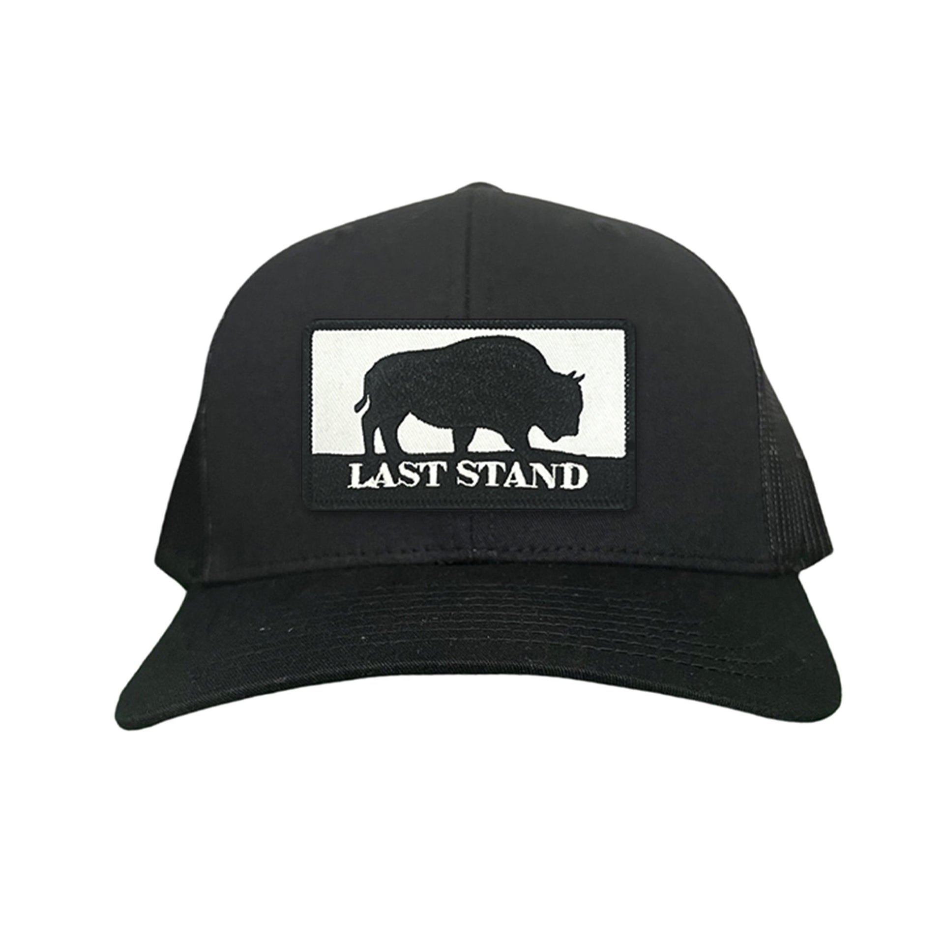 Bison Graphic Curved Bill Trucker Hat Mesh Snapback Cap