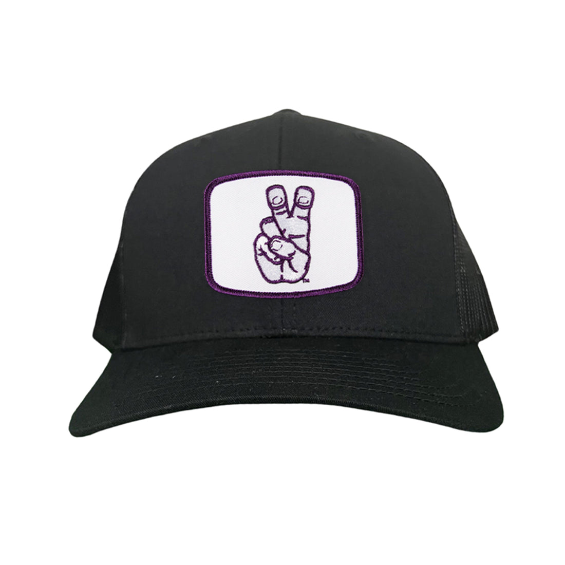 TCU Horned Frogs Frog Hand Mesh Snapback Hat Curved Bill