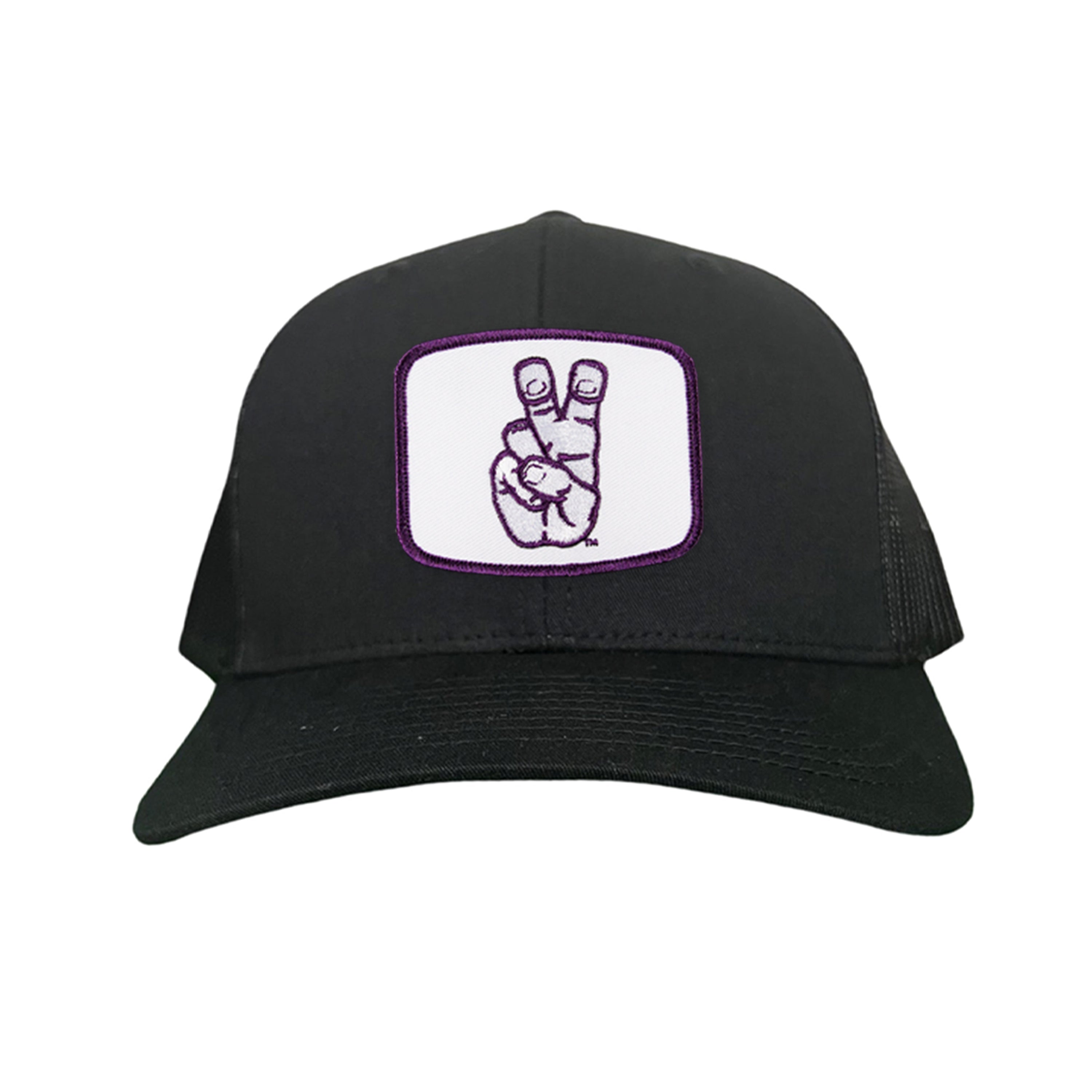 TCU Horned Frogs Frog Hand Mesh Snapback Hat Curved Bill