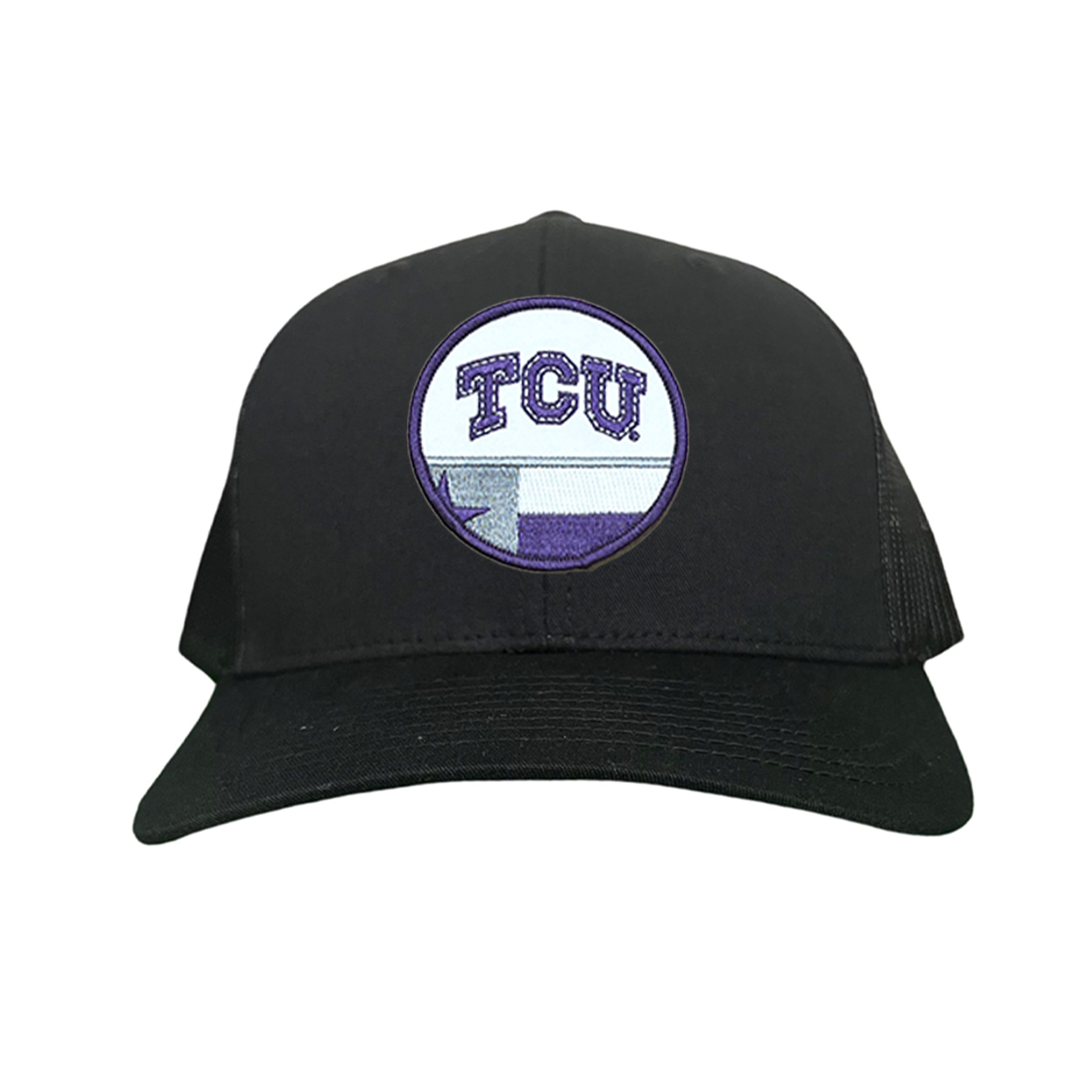 TCU Logo and Texas State Flag Patch Baseball Hat