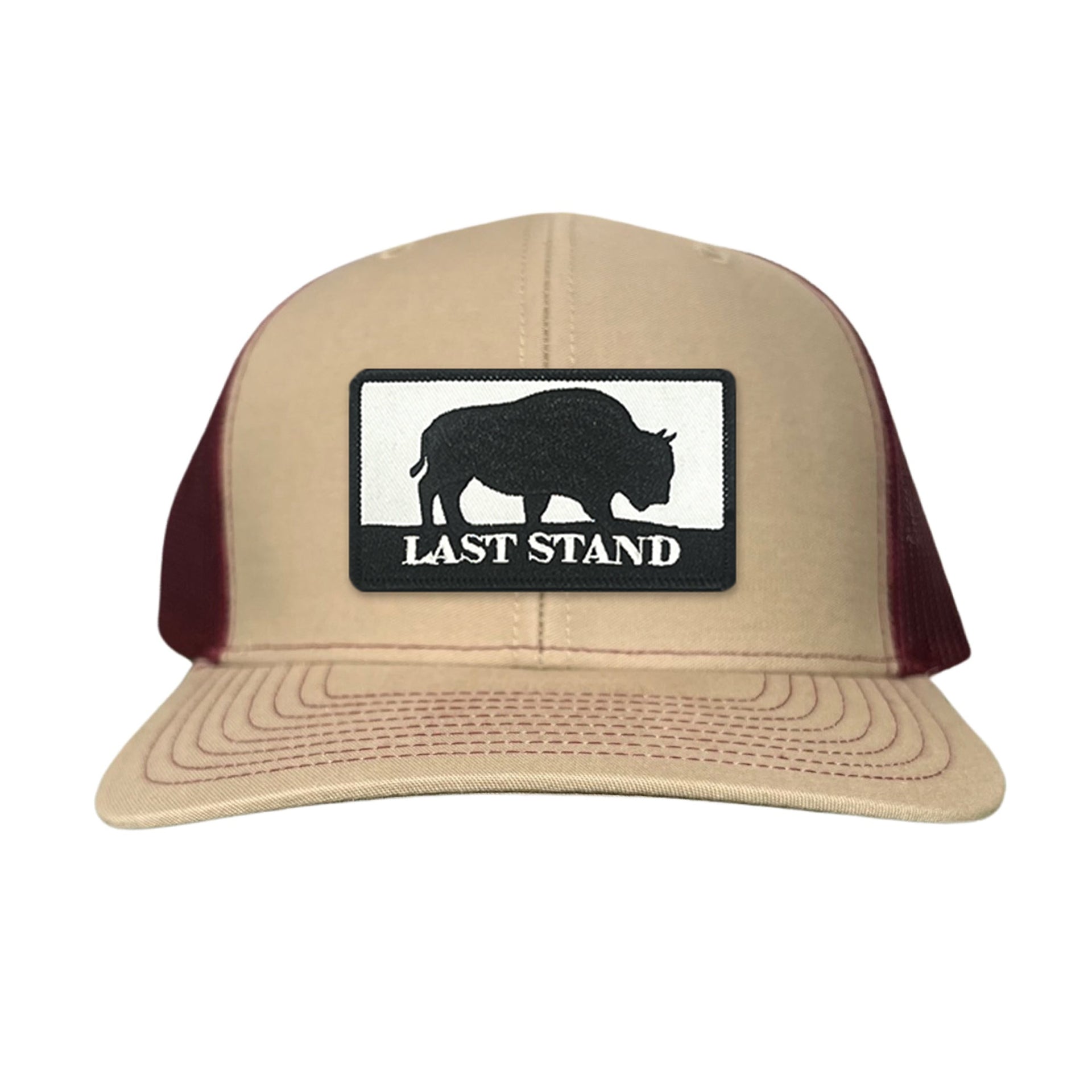 Bison Graphic Curved Bill Trucker Hat Mesh Snapback Cap