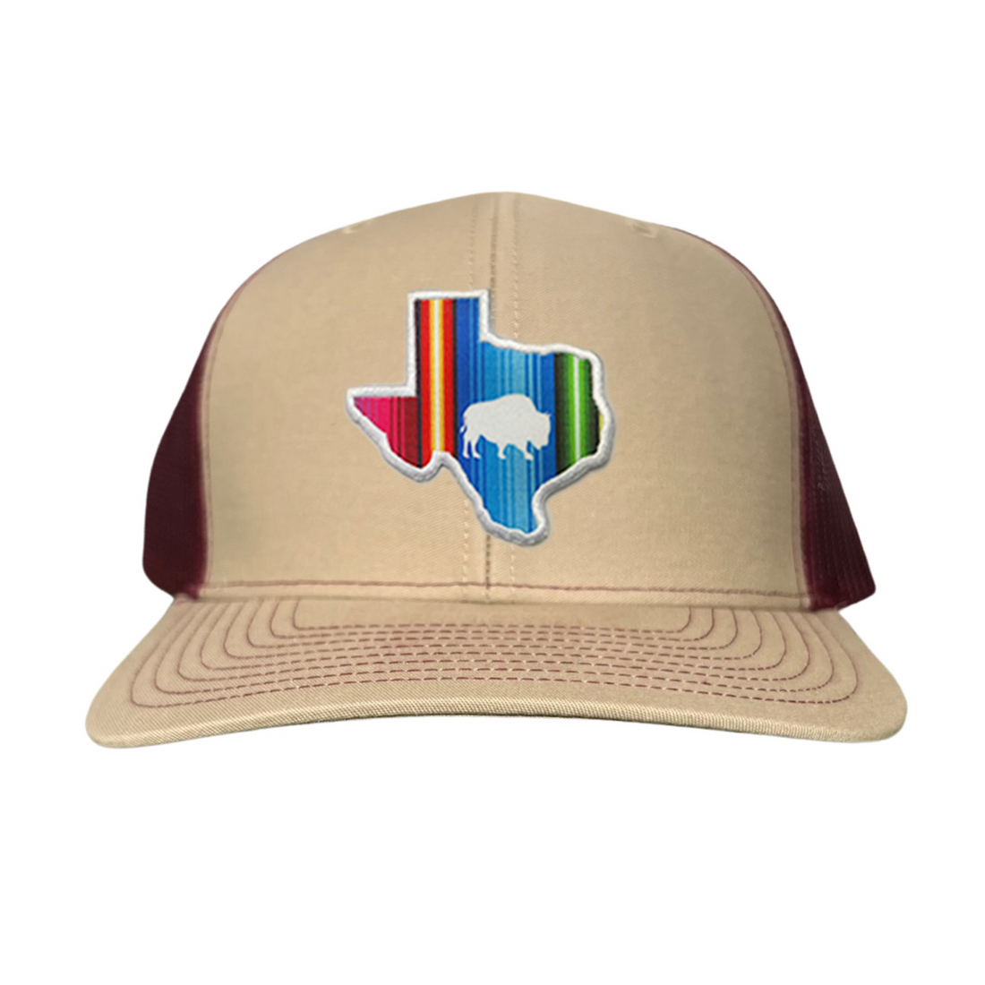 State of Texas Serape Baseball Cap with Adjustable Snapback Closure