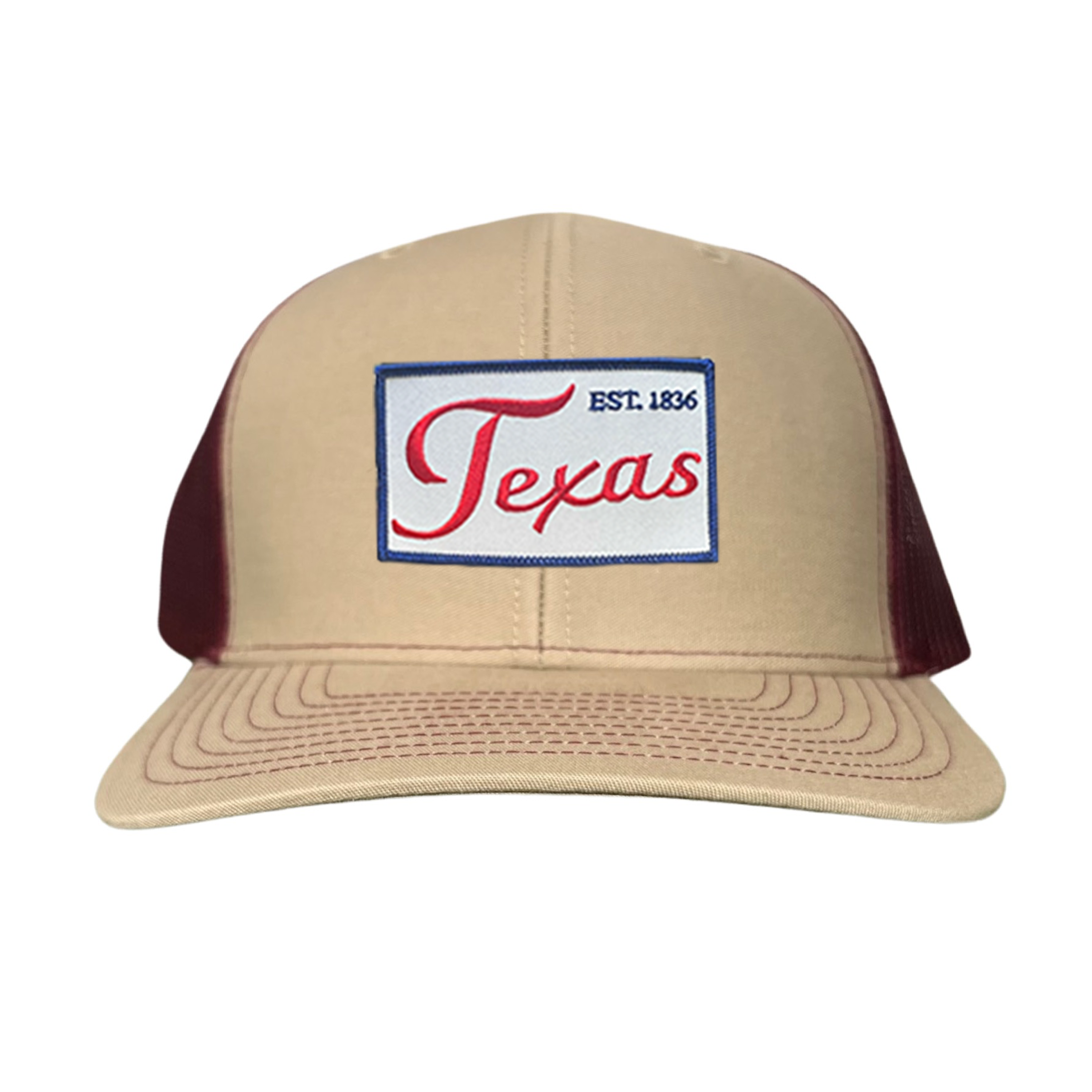 Texas EST 1836 Script Hat - Mesh Snapback, Dad or Rope Style