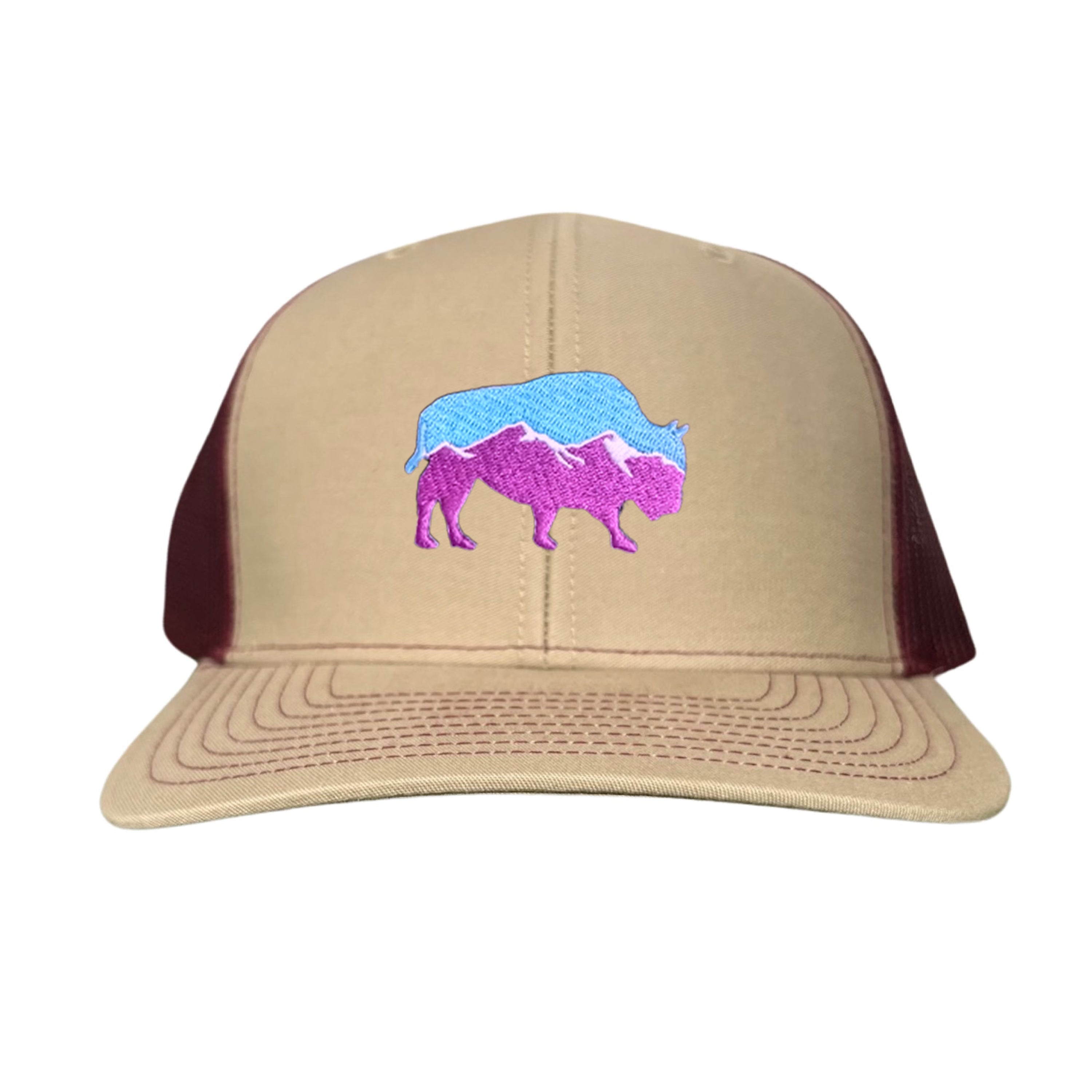 Mountain Bison Patch Outdoor Casual Baseball Hat