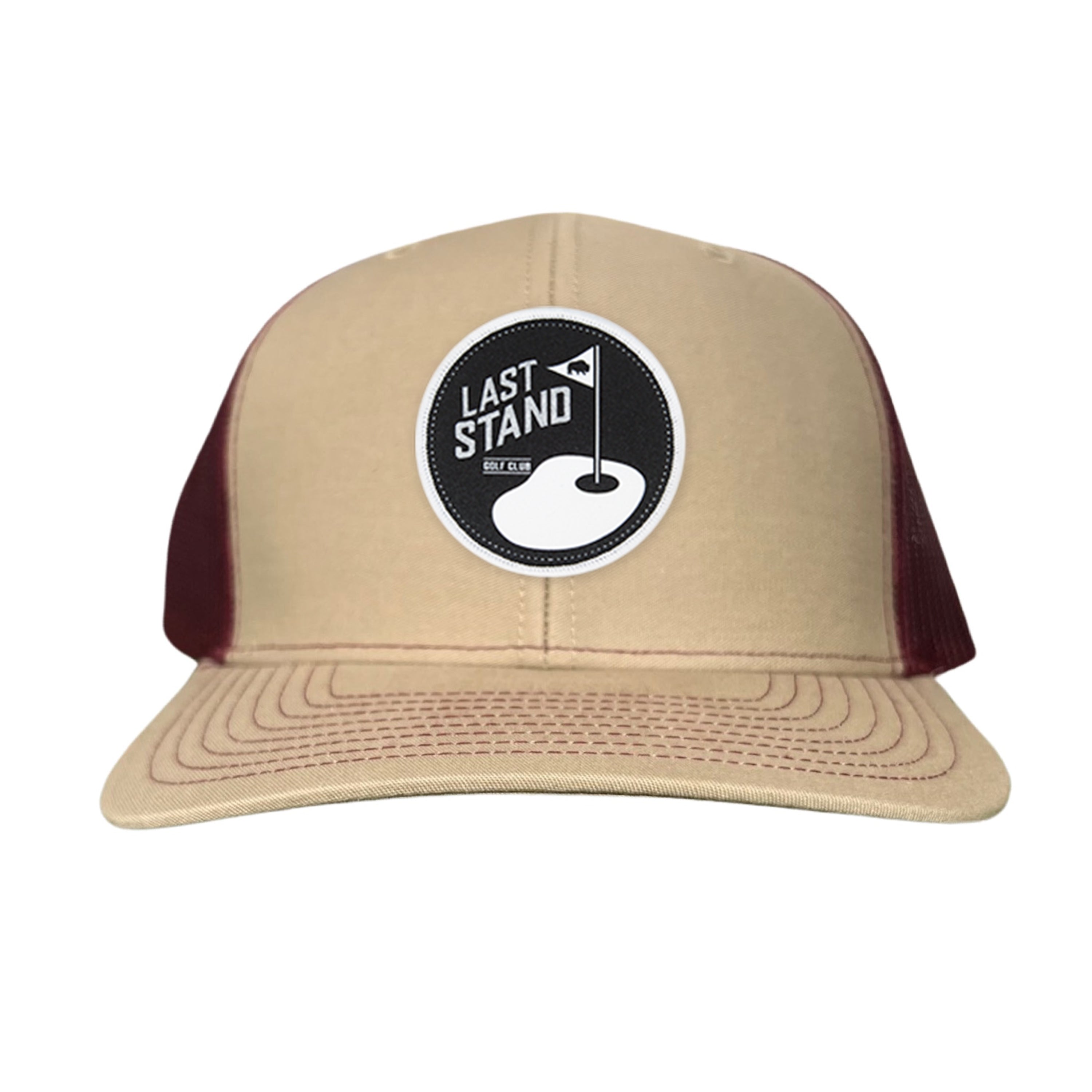 Golf Club Snapback Hat with Breathable Mesh Back and Curved Bill