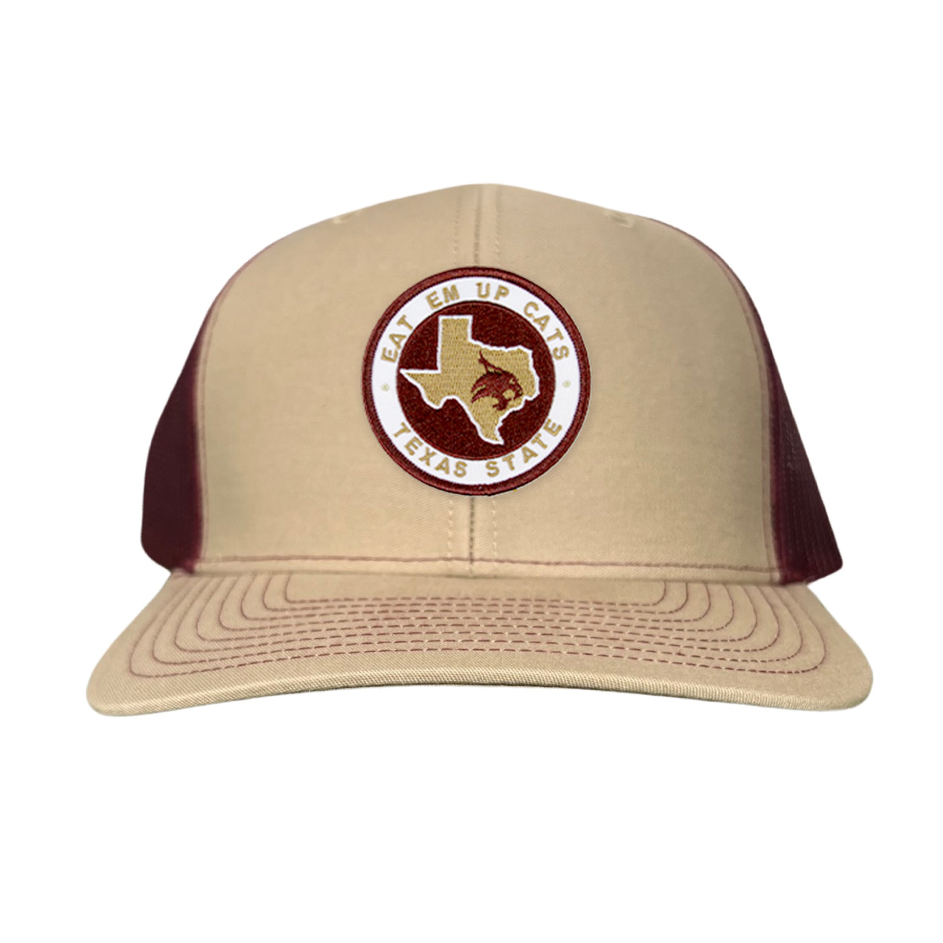 Texas State Eat Em Up Cats Supercat Patch Embroidered Hat