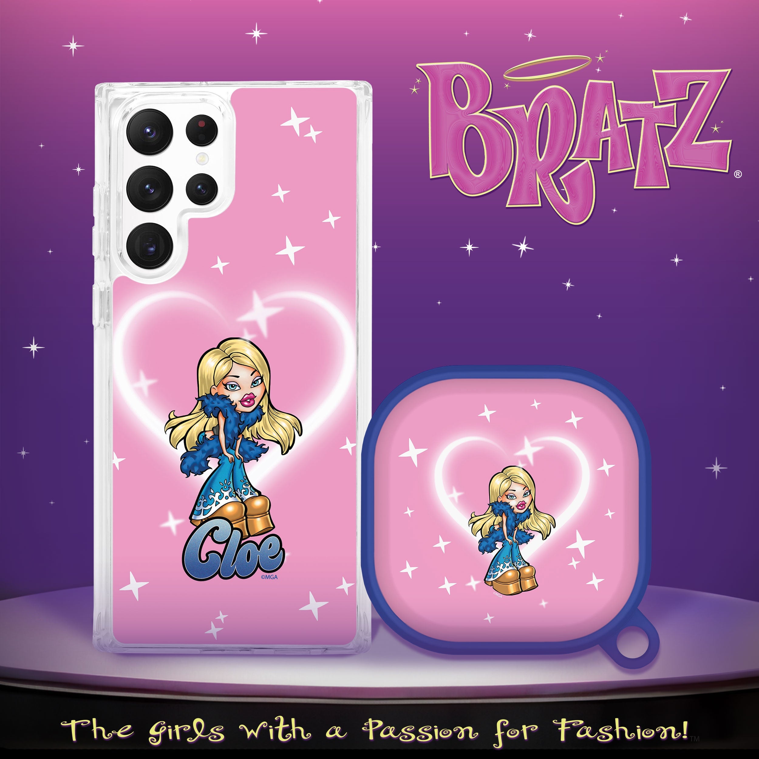 Bratz® Passion For Fashion HD Samsung Galaxy S23 Series and Buds Pro Combo Package