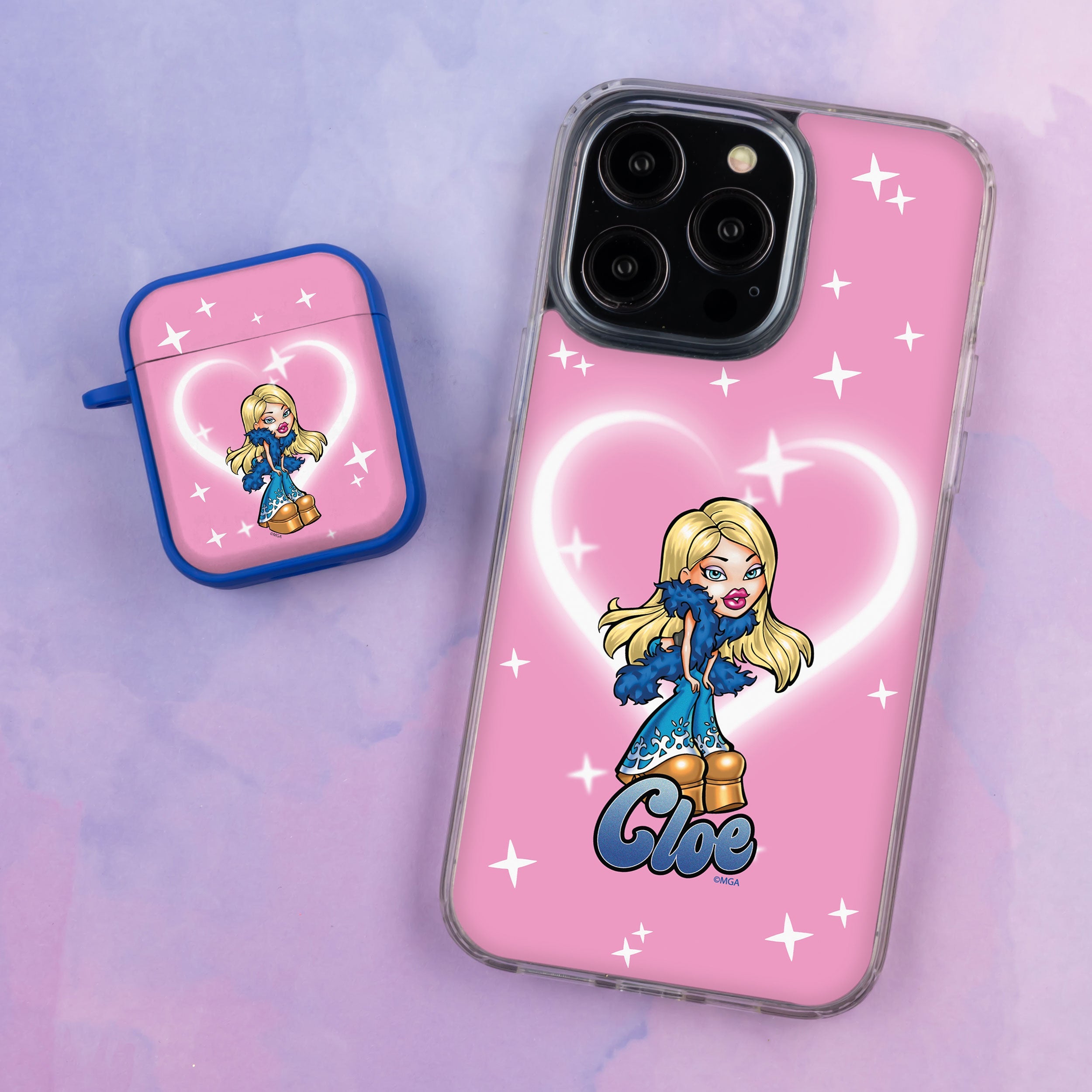 Bratz® Passion For Fashion HD Apple iPhone 15 Mag-Safe Phone Case and AirPods Gen 1 & 2 Combo Package