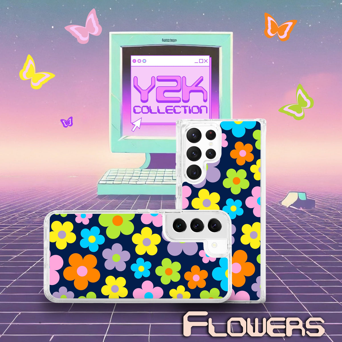 Y2K Abstract Phone Case for Samsung Galaxy S22 Series - Aesthetic