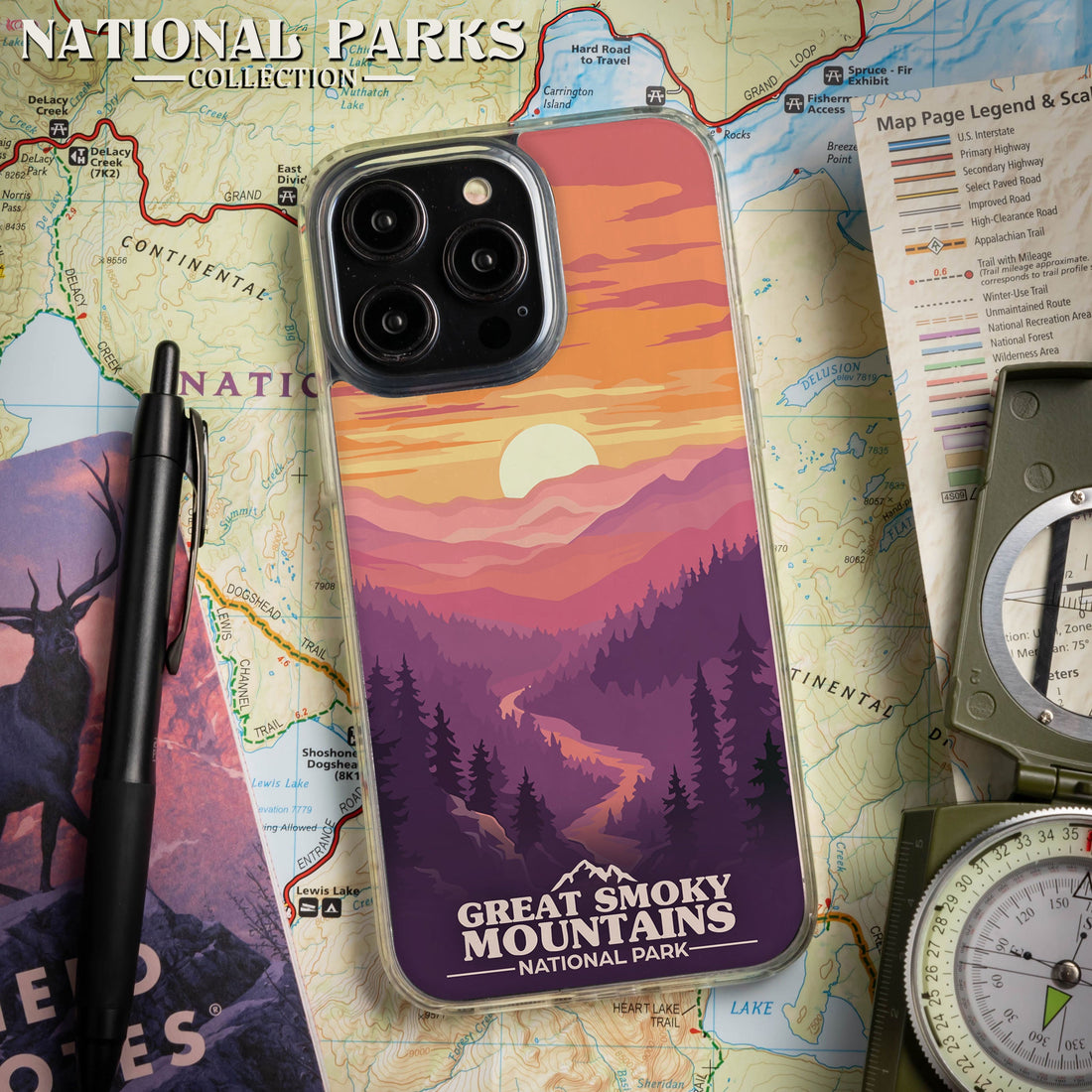 National Parks Great Smoky Mountains HD Apple iPhone 11 Series Phone Case