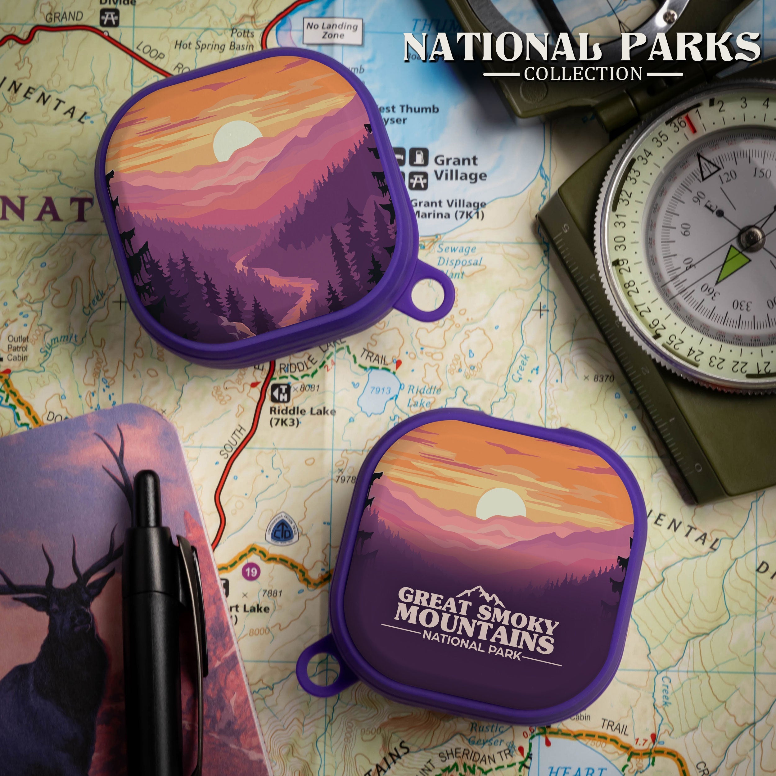 National Parks Great Smoky Mountains HDX Samsung Galaxy Buds Pro & Buds Live Case Cover