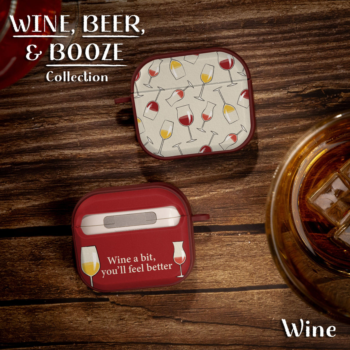 Wine Beer Booze HDX Protective Apple AirPods Gen 3 Case Cover