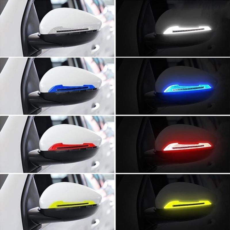 Reflective Car Rearview Mirror Safety Warning Decal Stickers Set